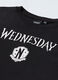 T-shirt Wednesday in puro cotone a maniche lunghe ragazza_1