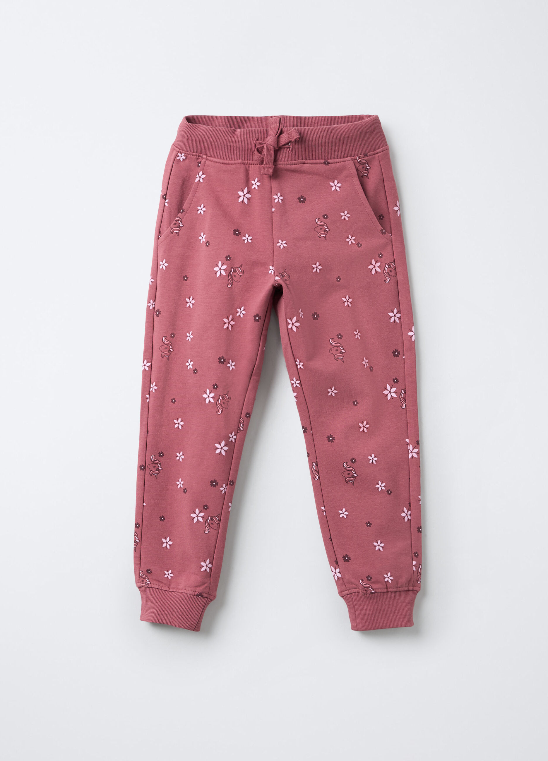 Jogger in cotone garzato stretch Fit Regular bambina_0