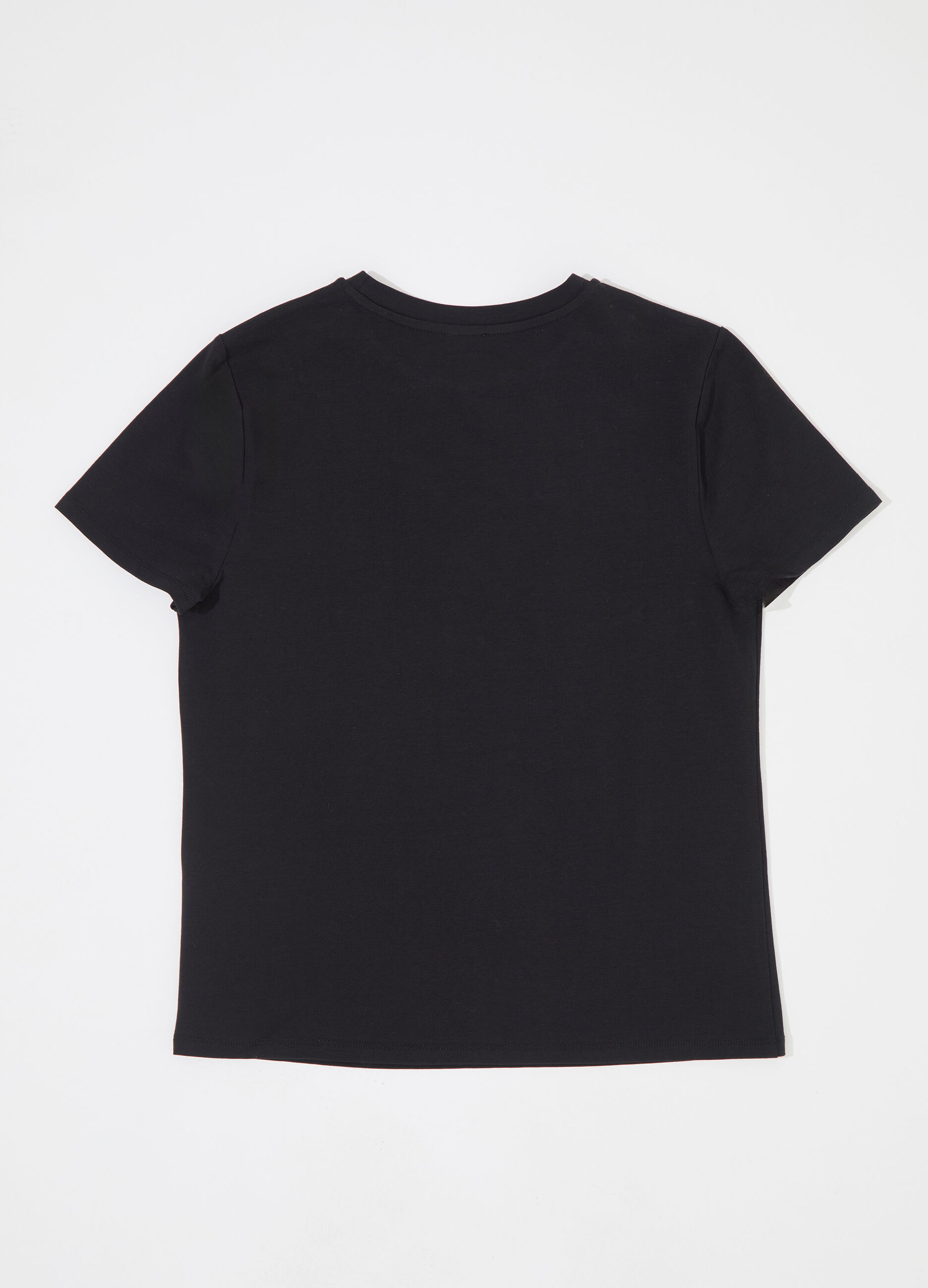 T-shirt gioiello in cotone stretch donna_5