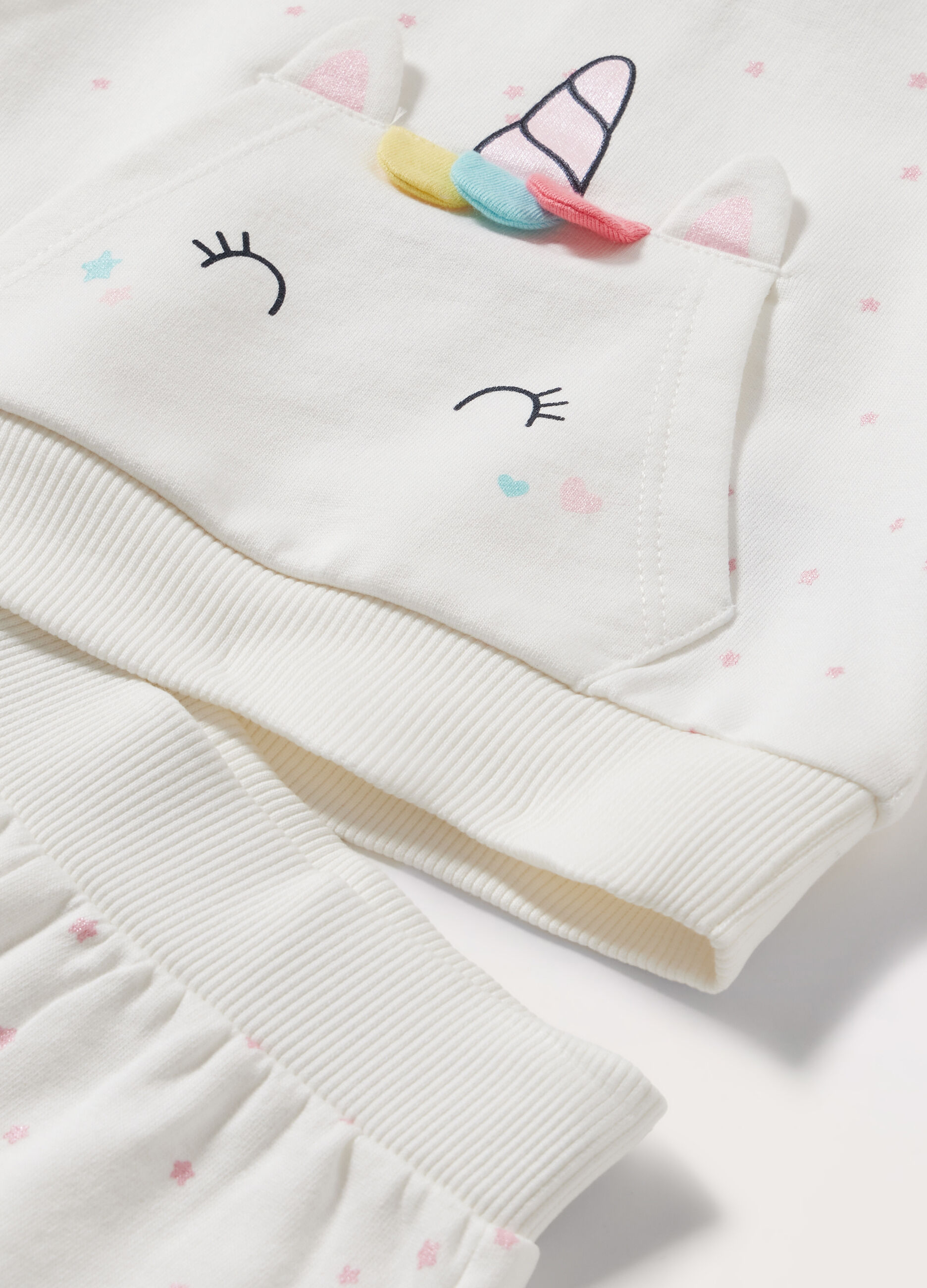 Jogging set in french terry di puro cotone neonata_1
