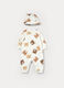 Tutina in puro cotone fleece + berretto _0