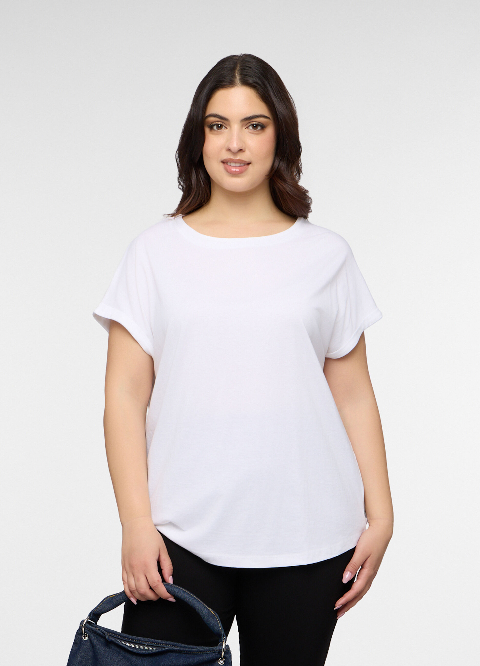 T-shirt girocollo donna curvy_0