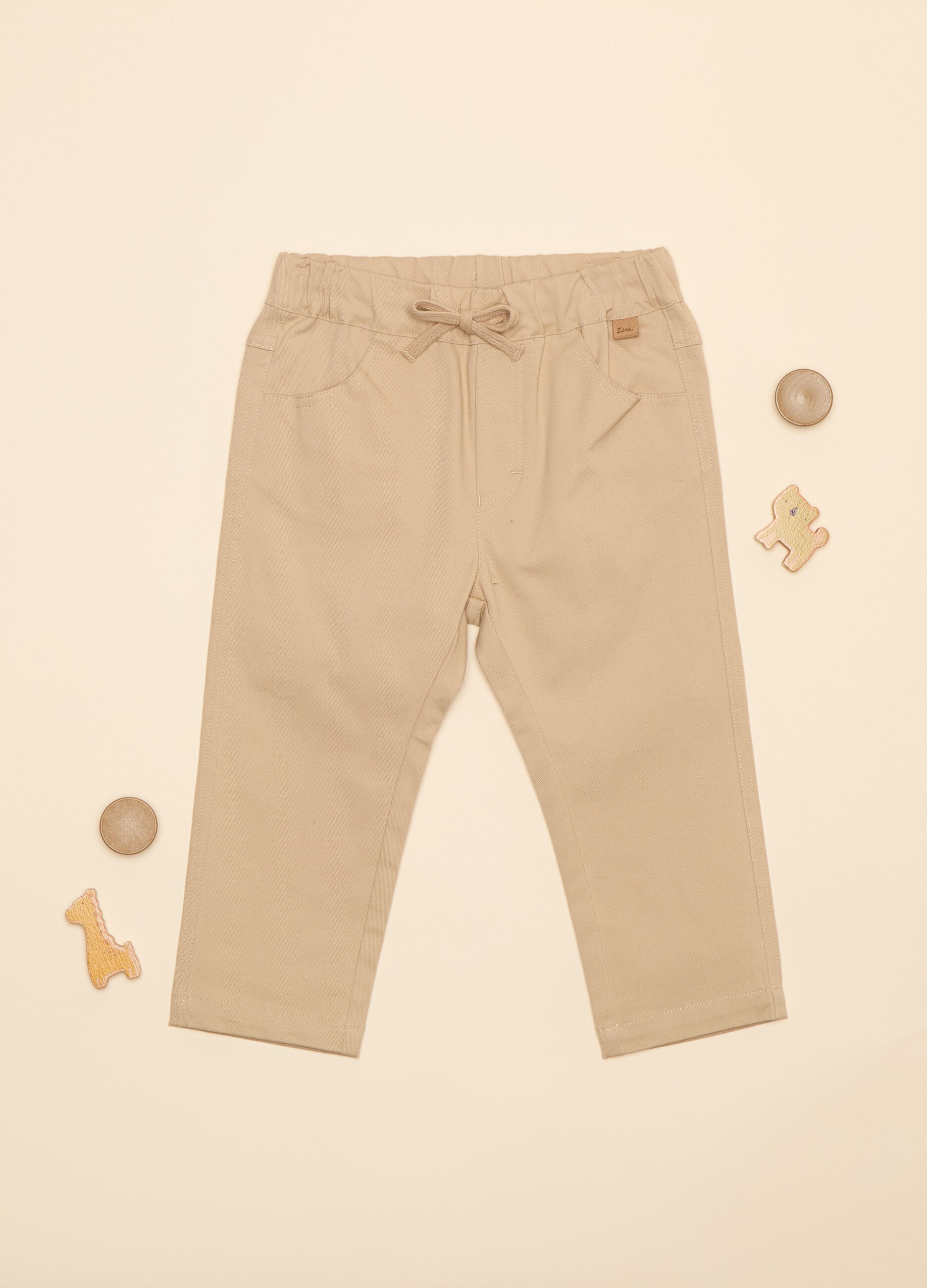 Pantaloni in twill di cotone stretch_0
