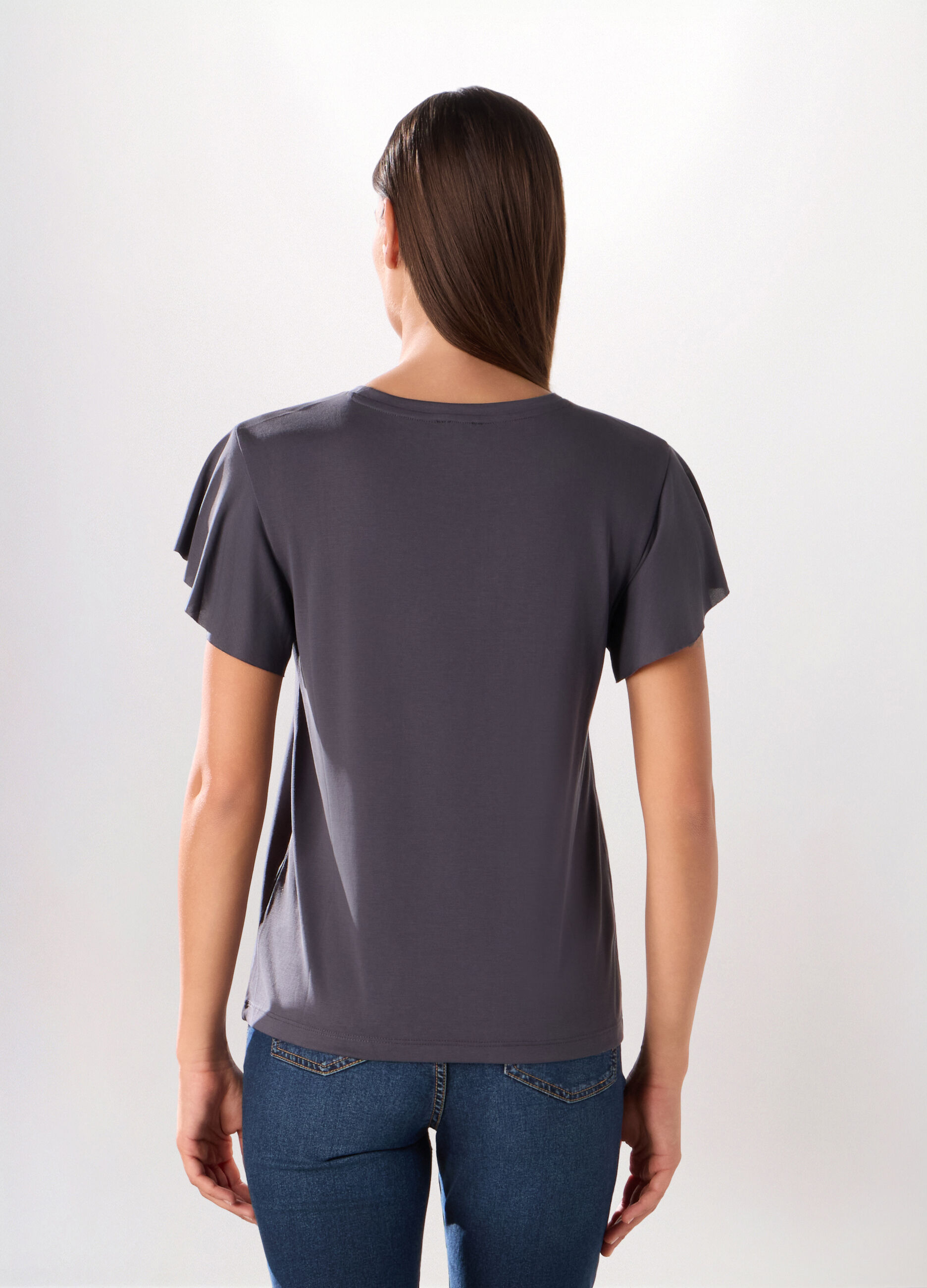 T-shirt in jersey di misto modal donna_1