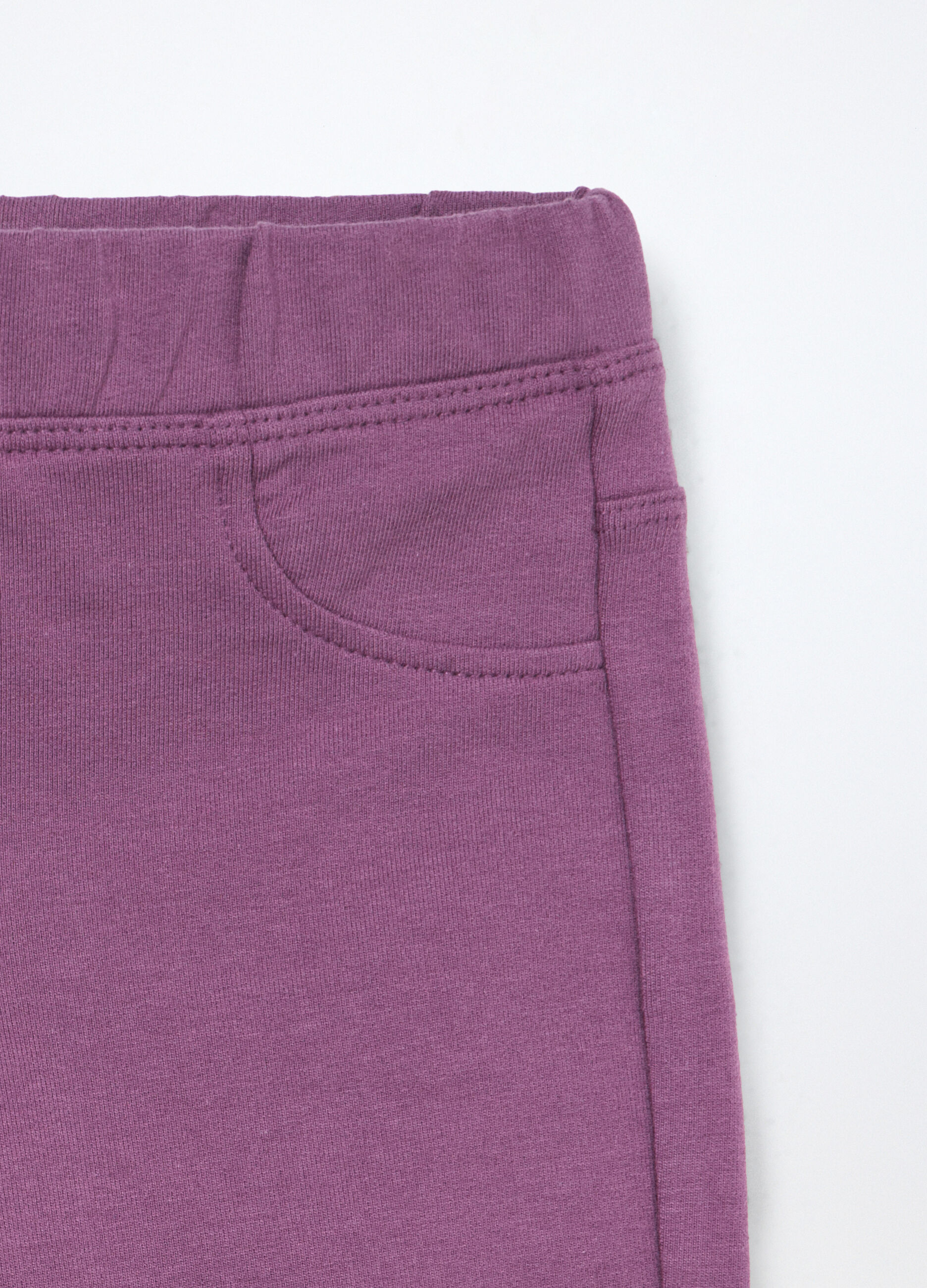 Treggings in french terry di cotone stretch neonata_2