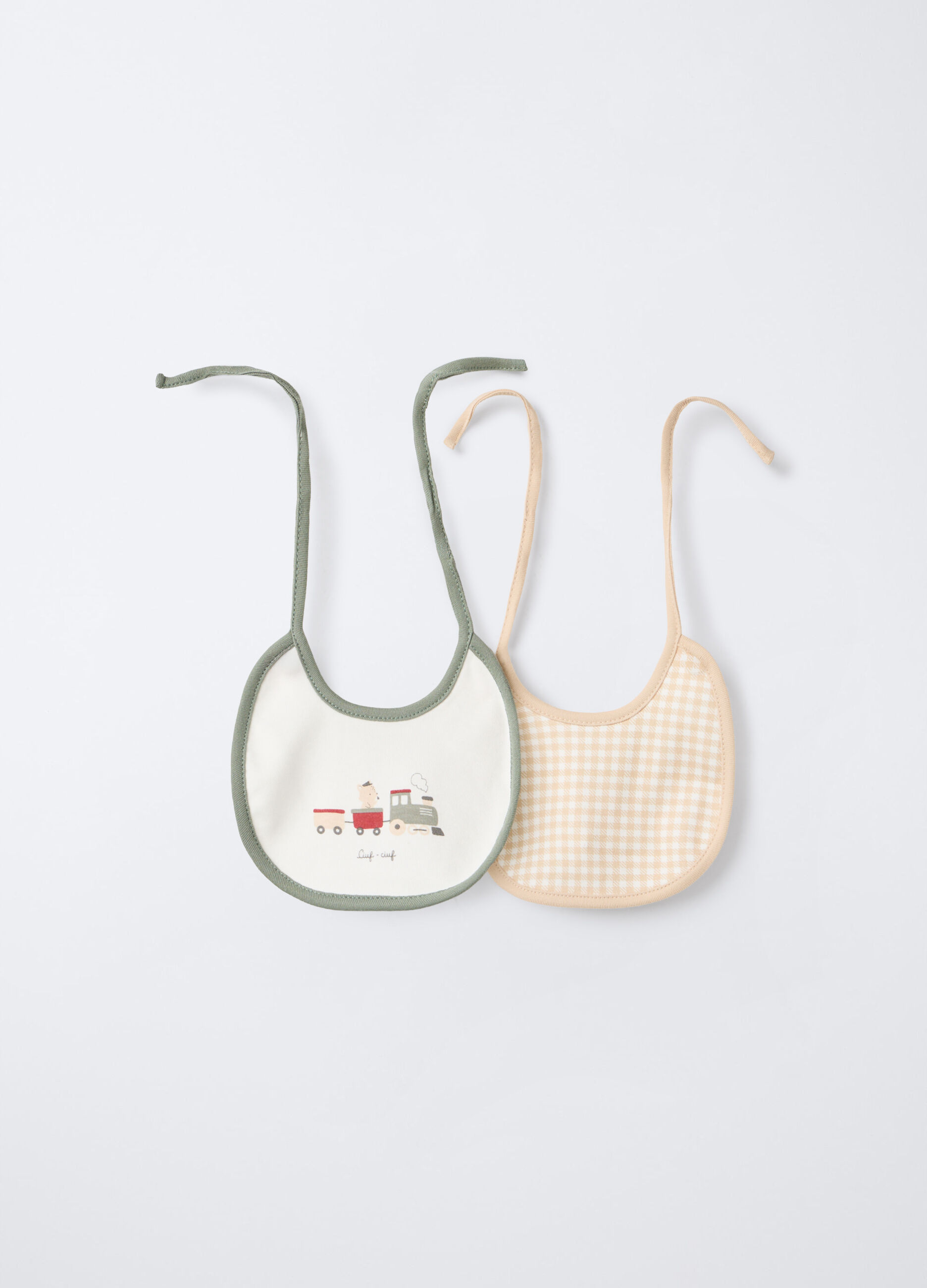 Pack 2 bavaglini in interlock di puro cotone neonato_0