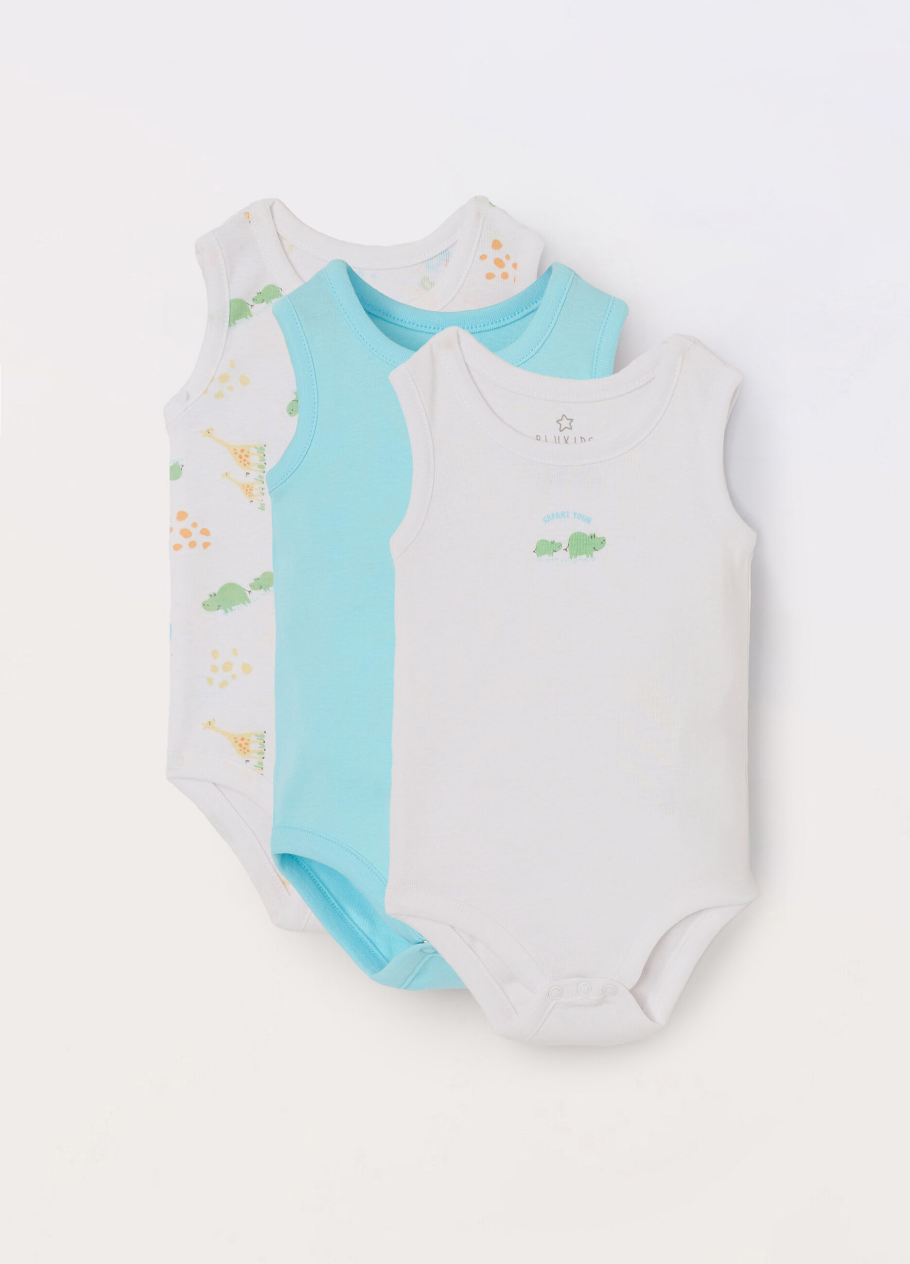 Pack 3 body in puro cotone neonato_0