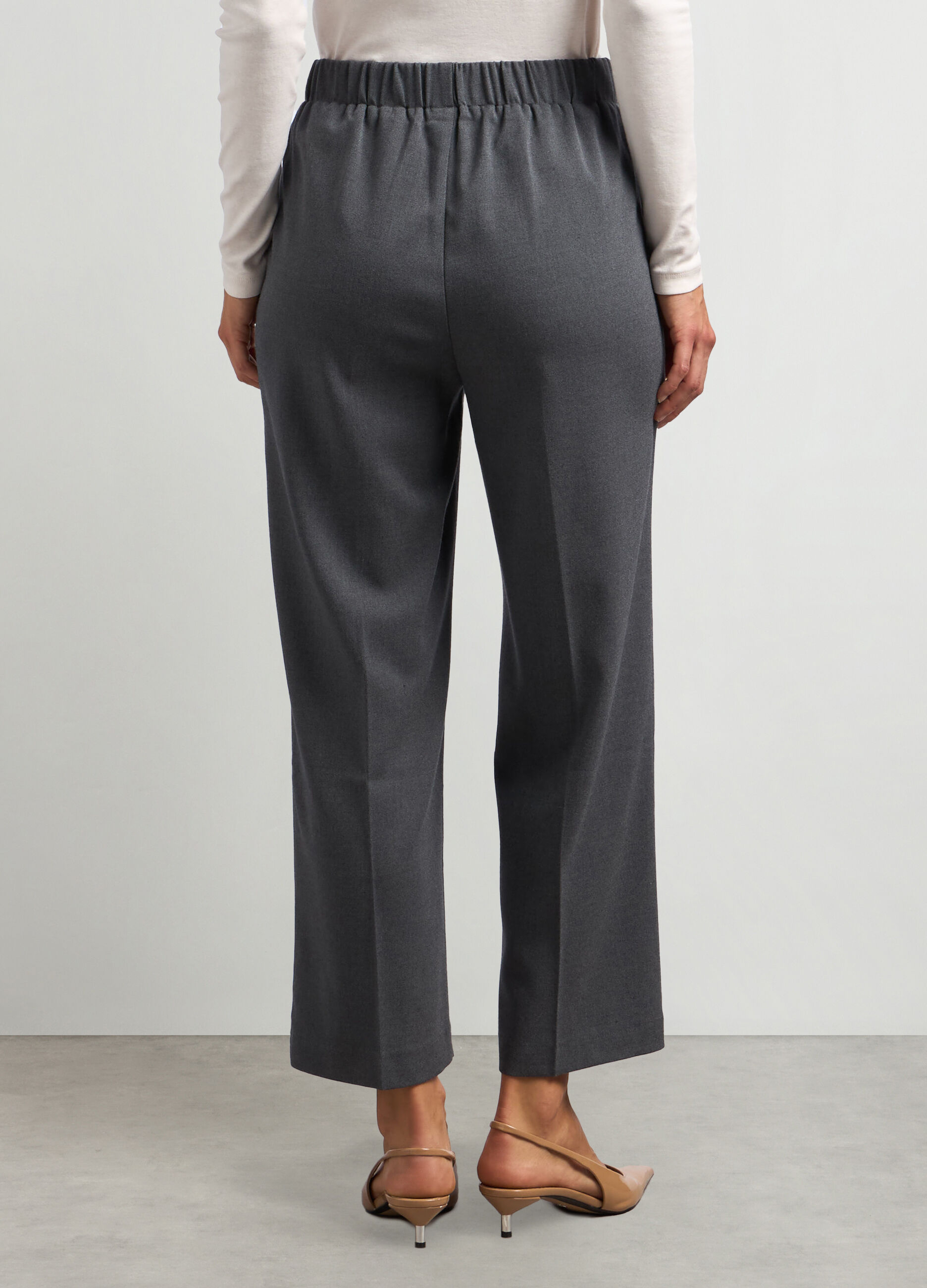 Pantaloni in misto viscosa stretch donna_1