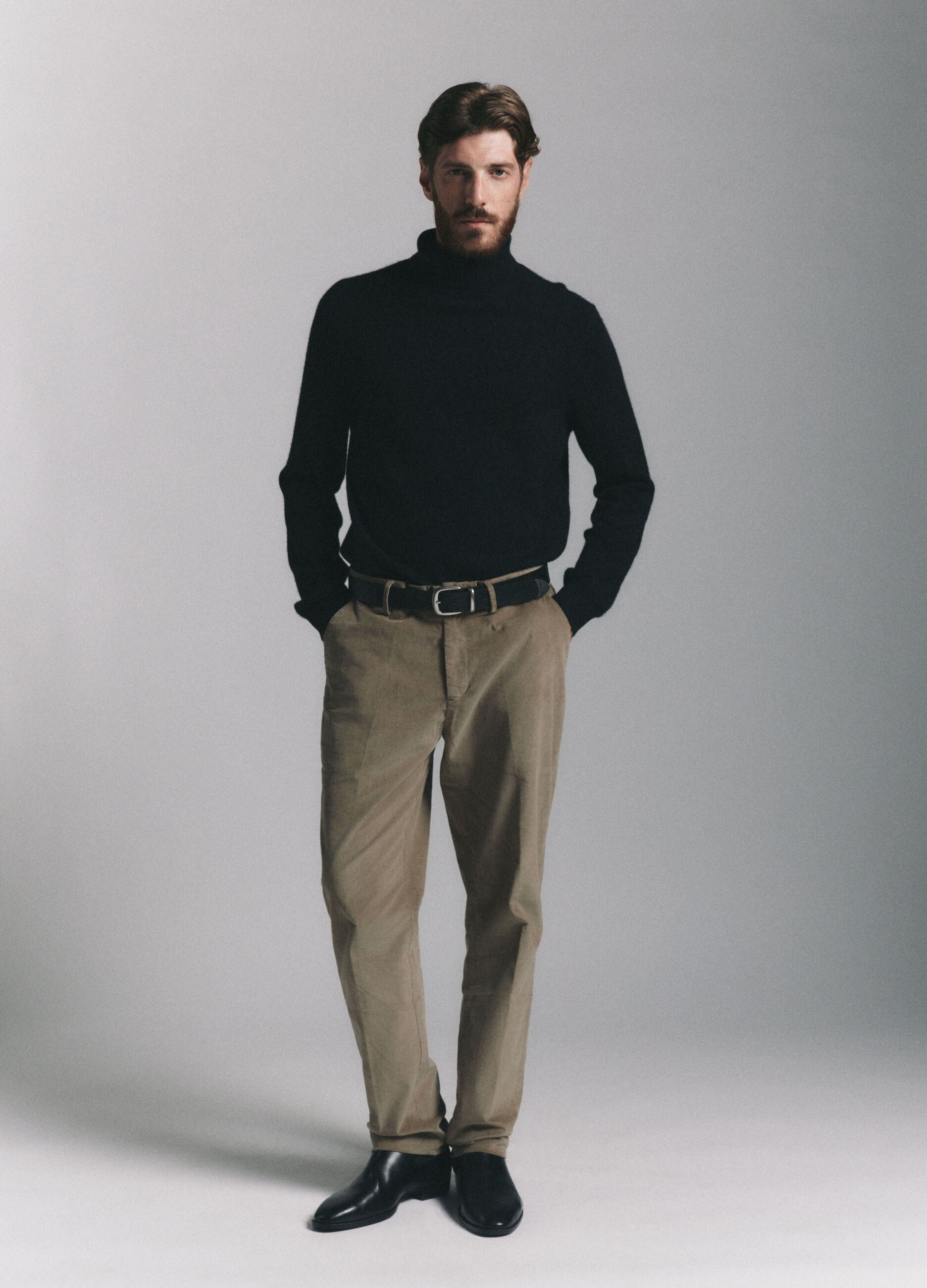 Maglione dolcevita in cashmere uomo