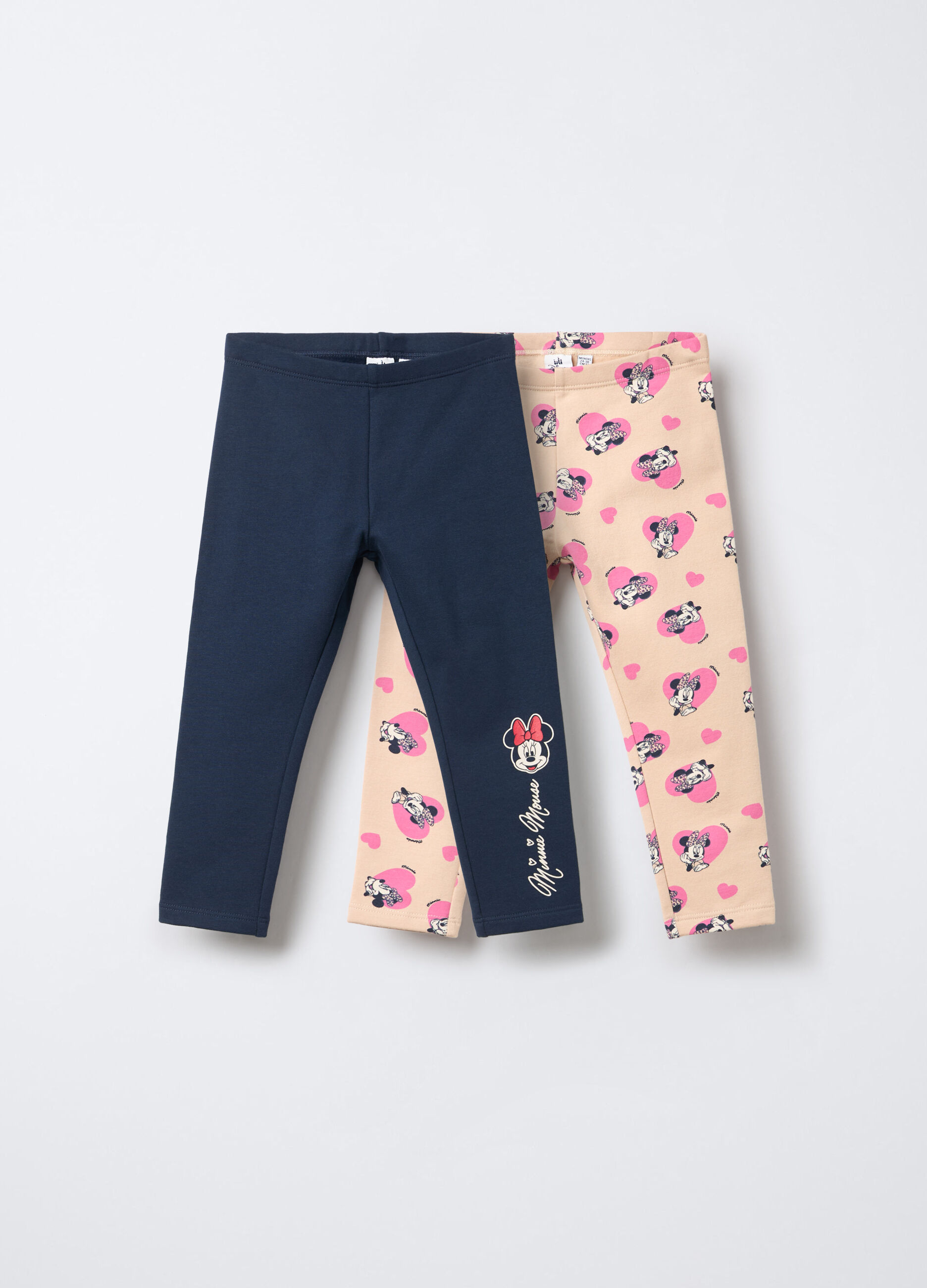 Pack 2 leggings Disney in cotone garzato stretch Skinny Fit bimba_0