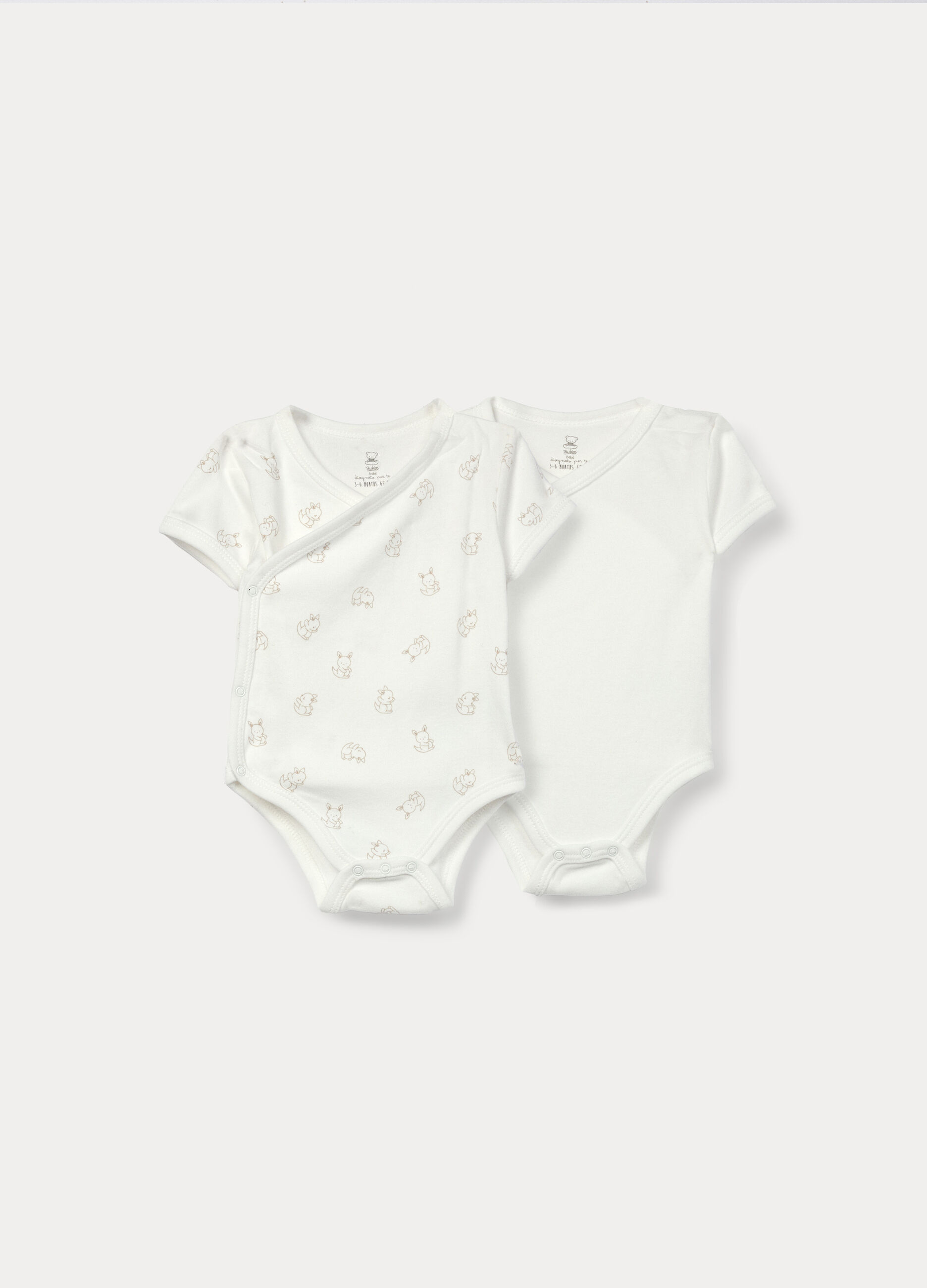 Pack 2 body in interlock di puro cotone neonato_0