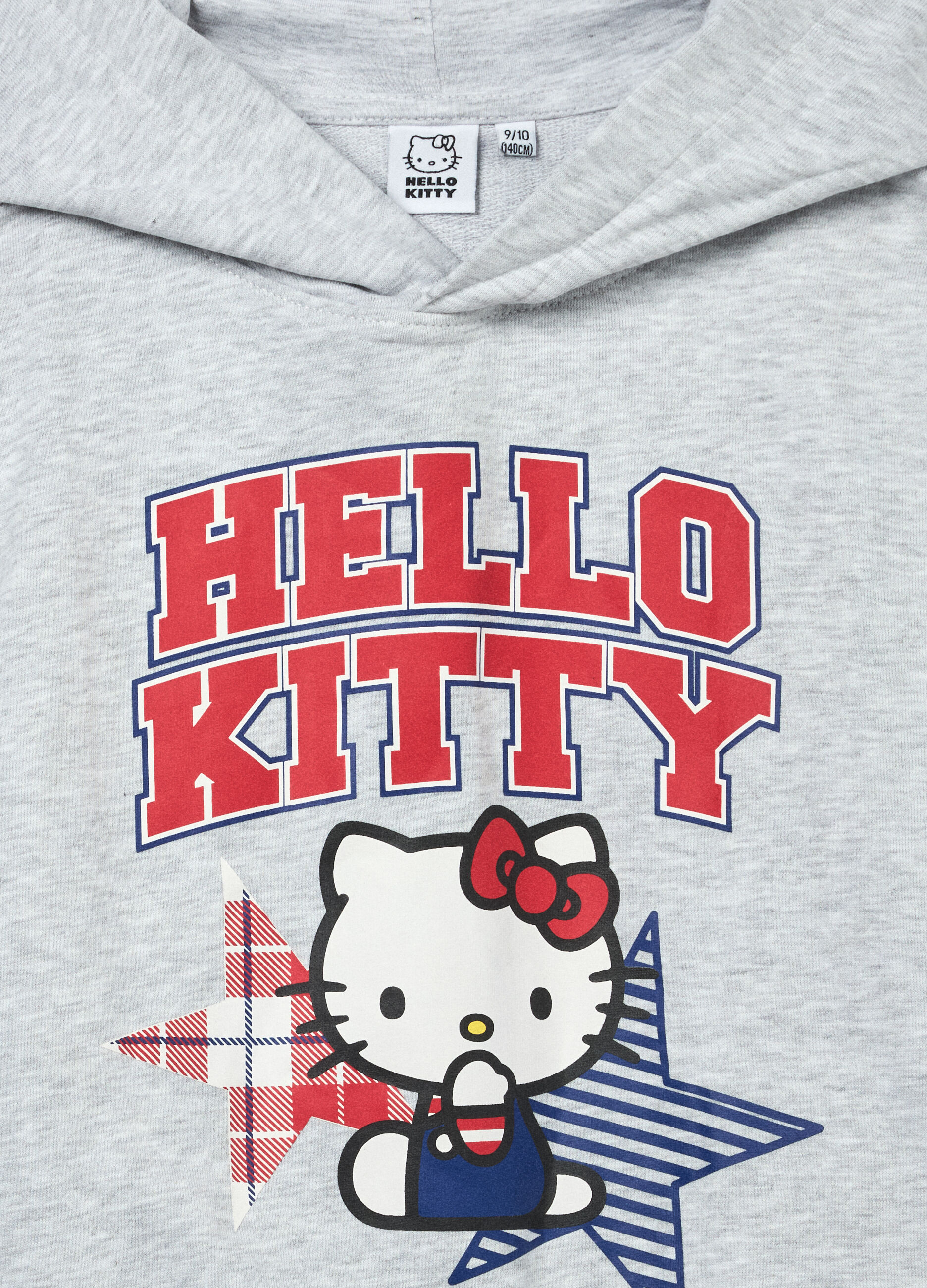 Felpa hello Kitty in french terry con cappuccio ragazza_2