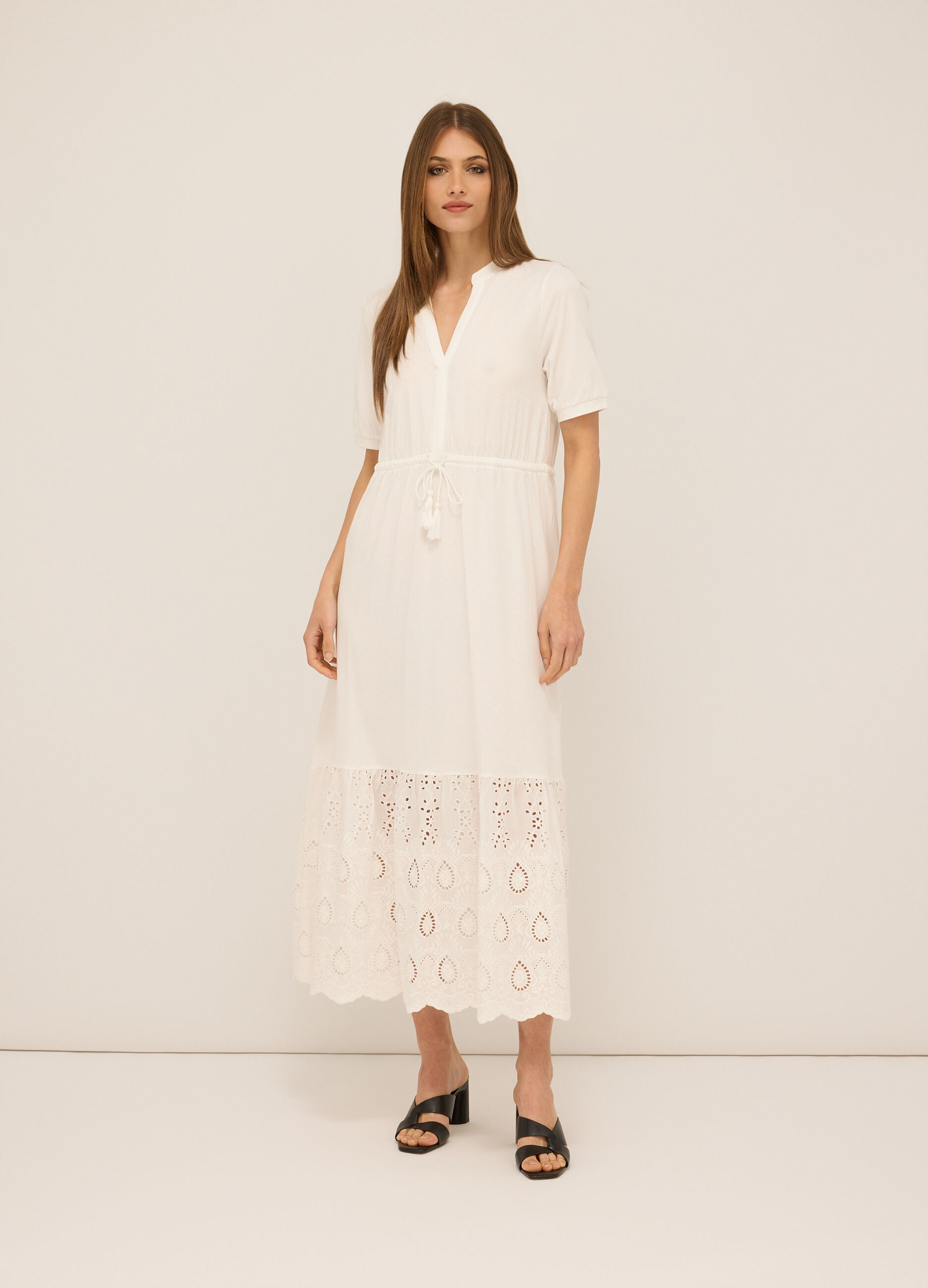 Abito lungo in jersey di puro cotone donna_0