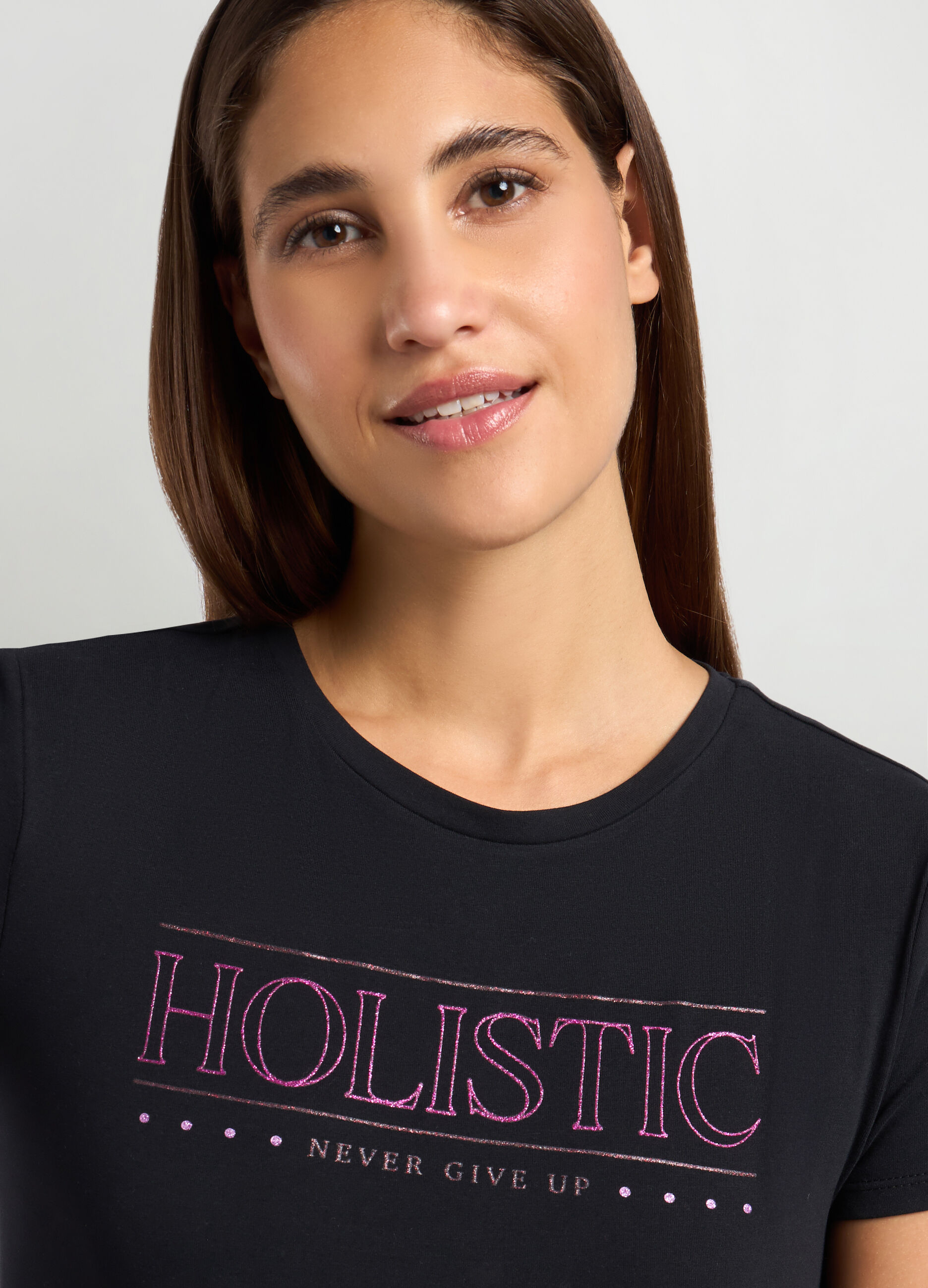 T-shirt in cotone stretch donna_2