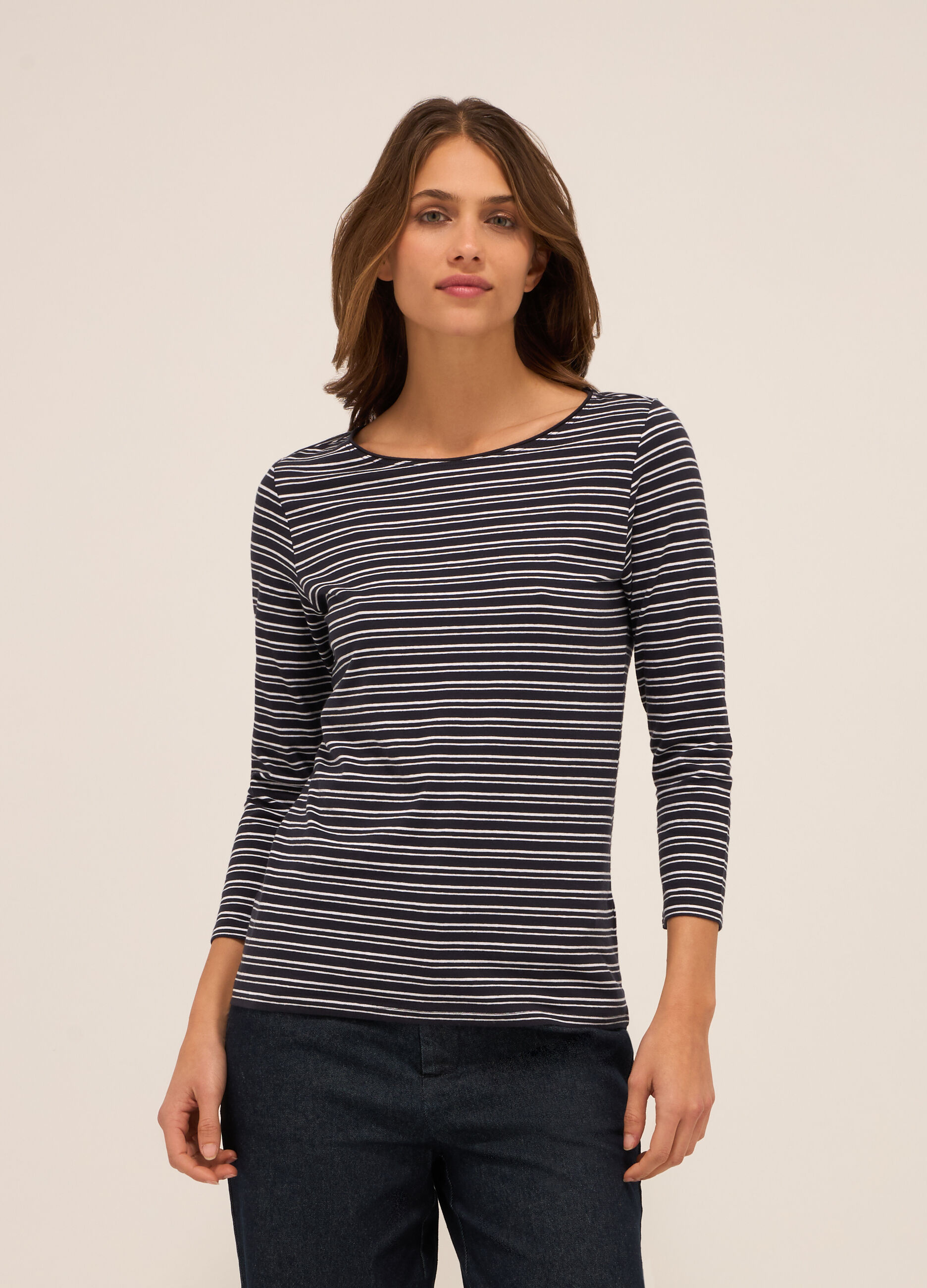 T-shirt in cotone stretch donna_0