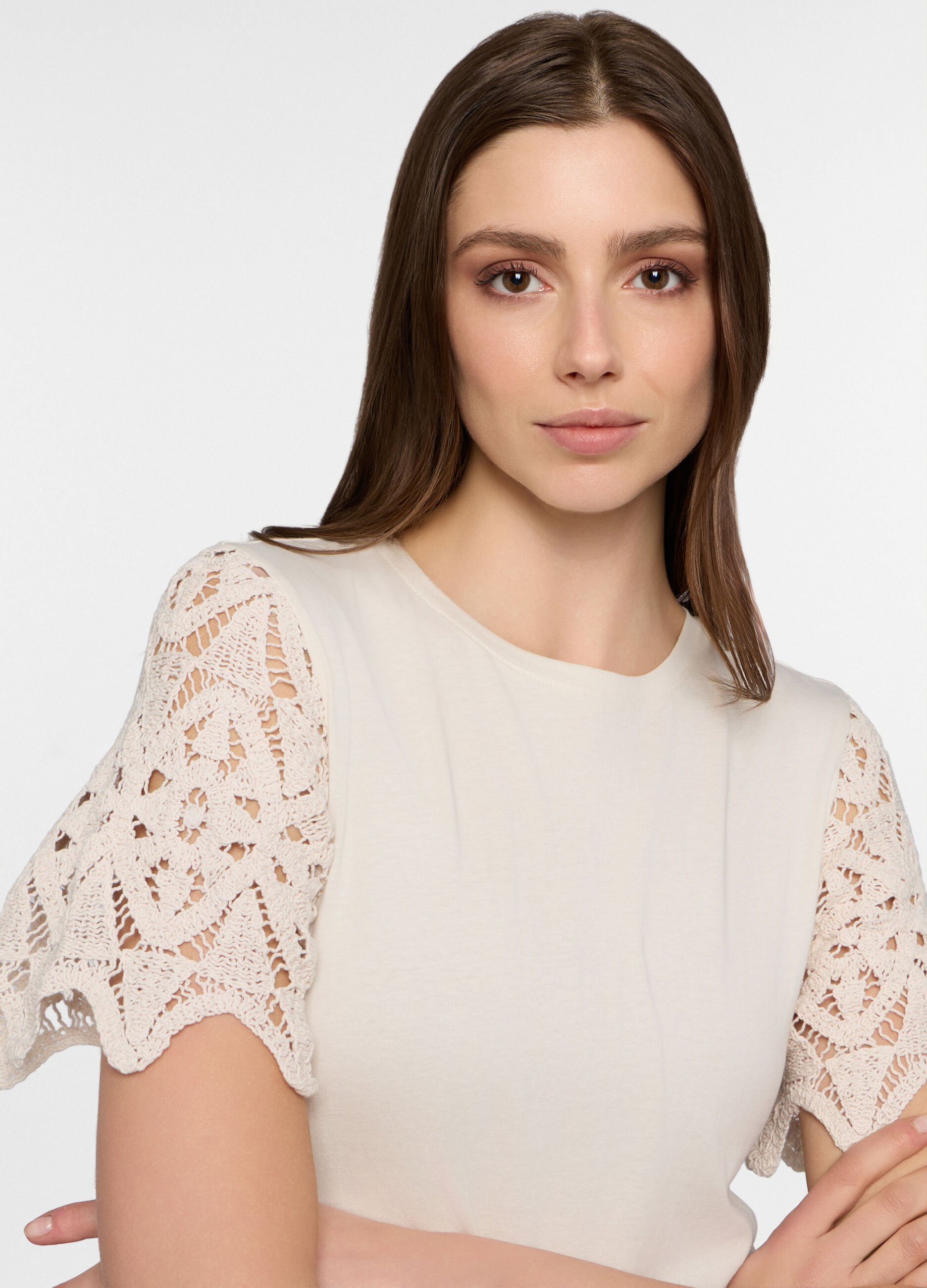 T-shirt girocollo donna _2