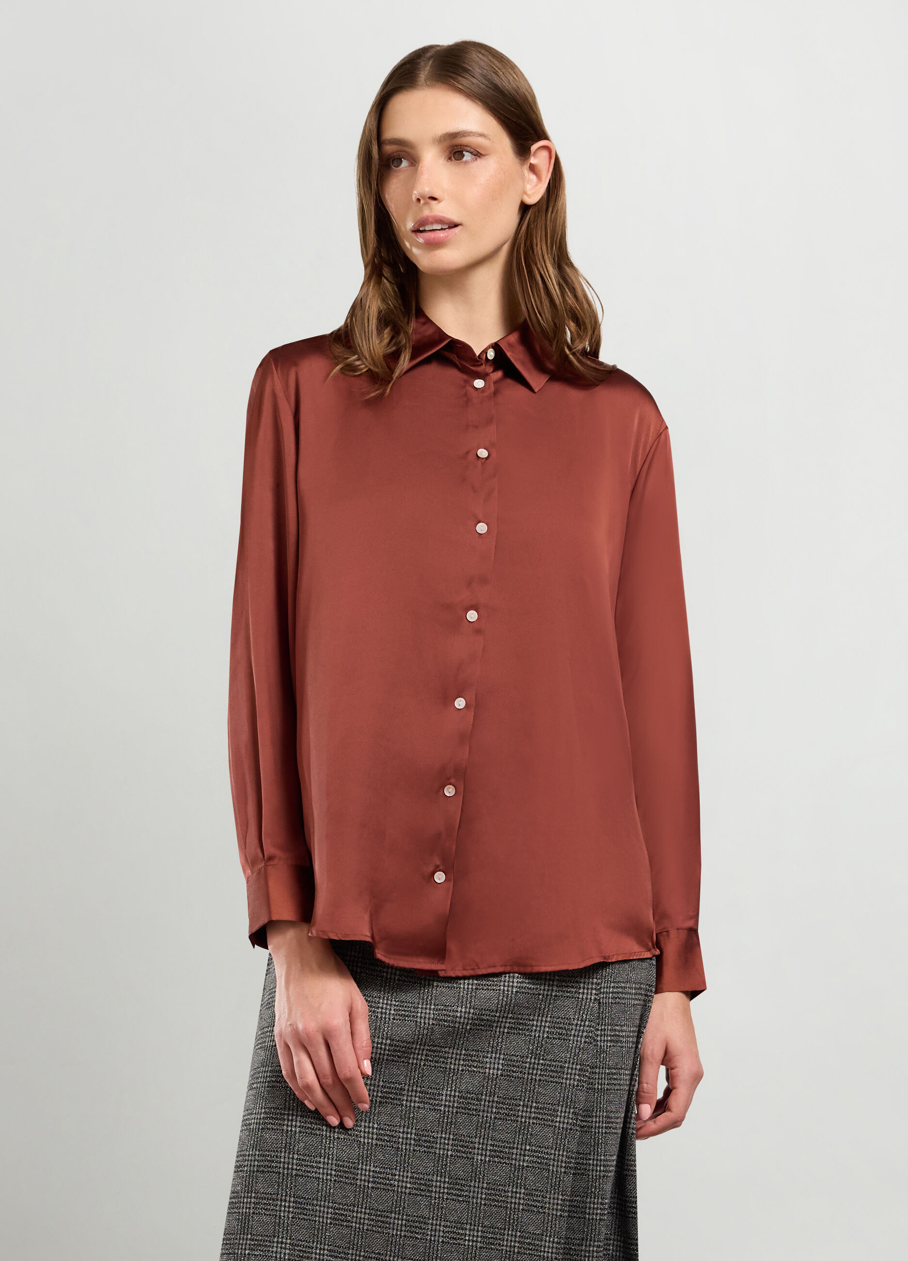 Camicia in raso donna_0