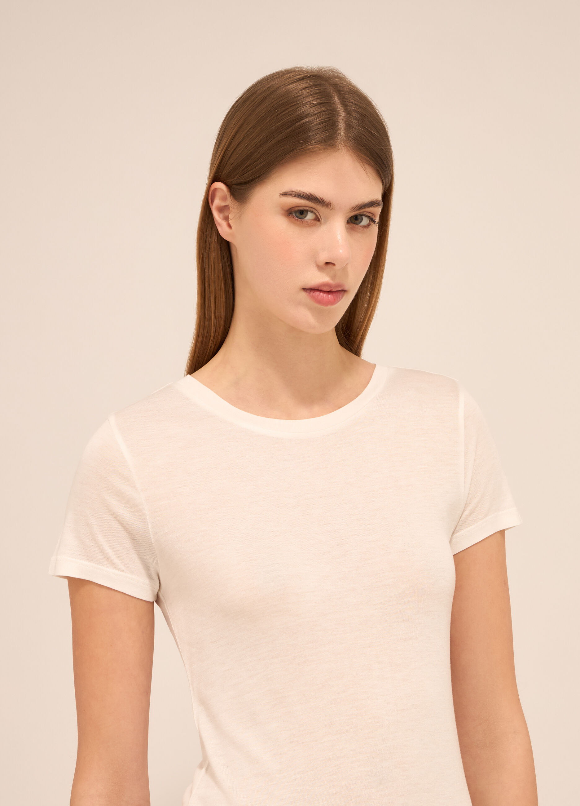 T-shirt in pura viscosa donna_2