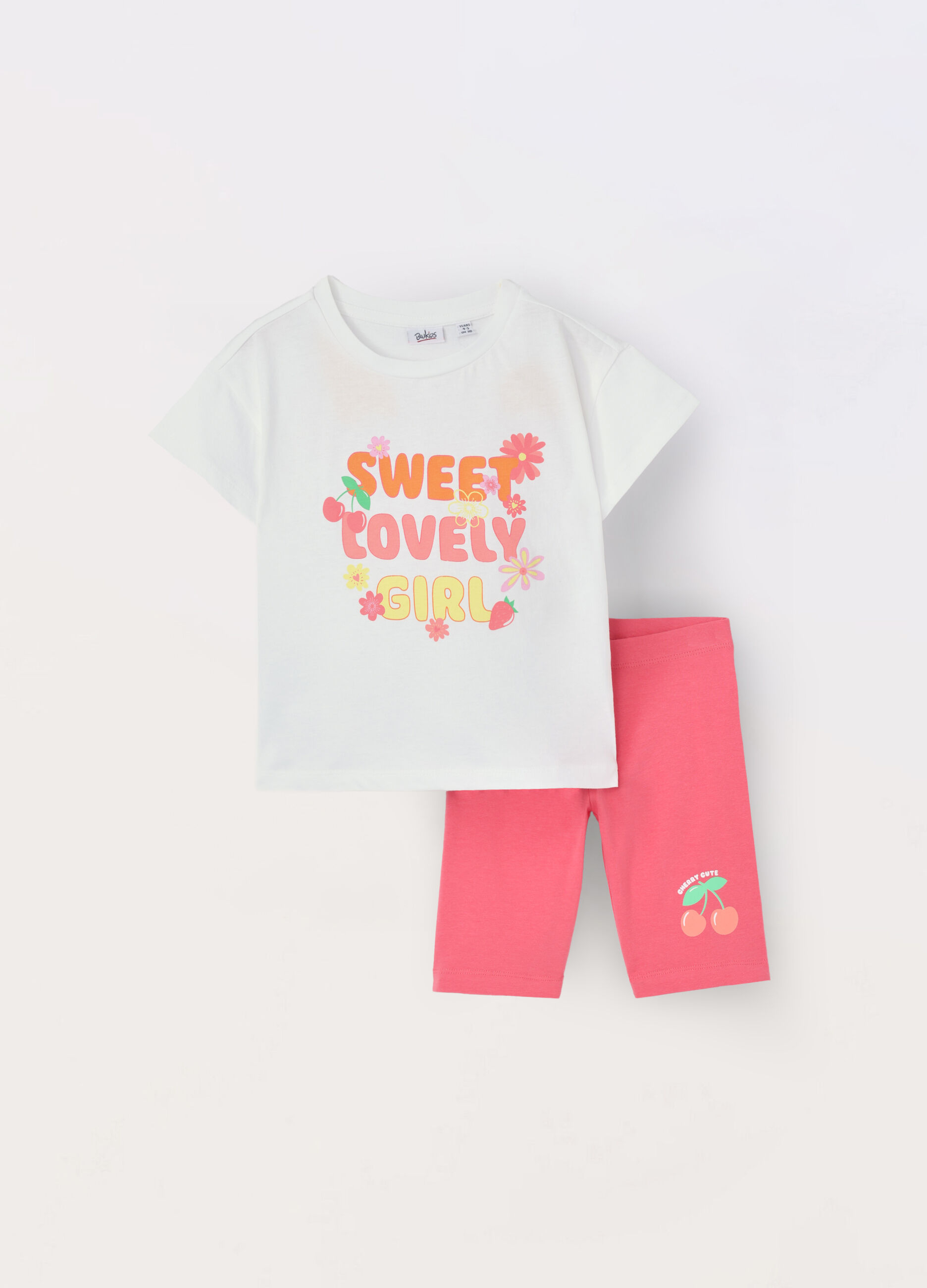 Jogging set in jersey di puro cotone bambina_0