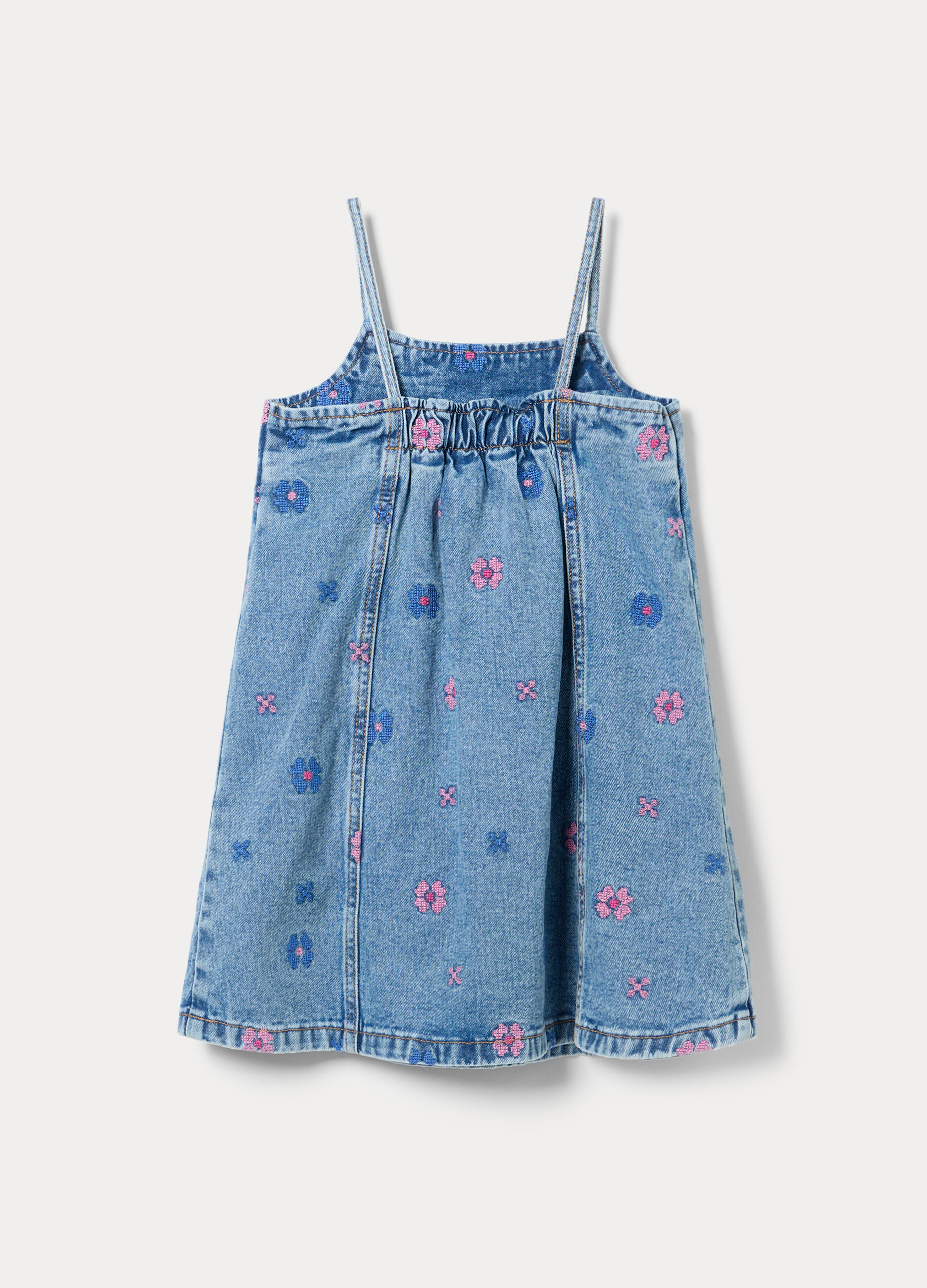 Vestito in denim di puro cotone bambina_2