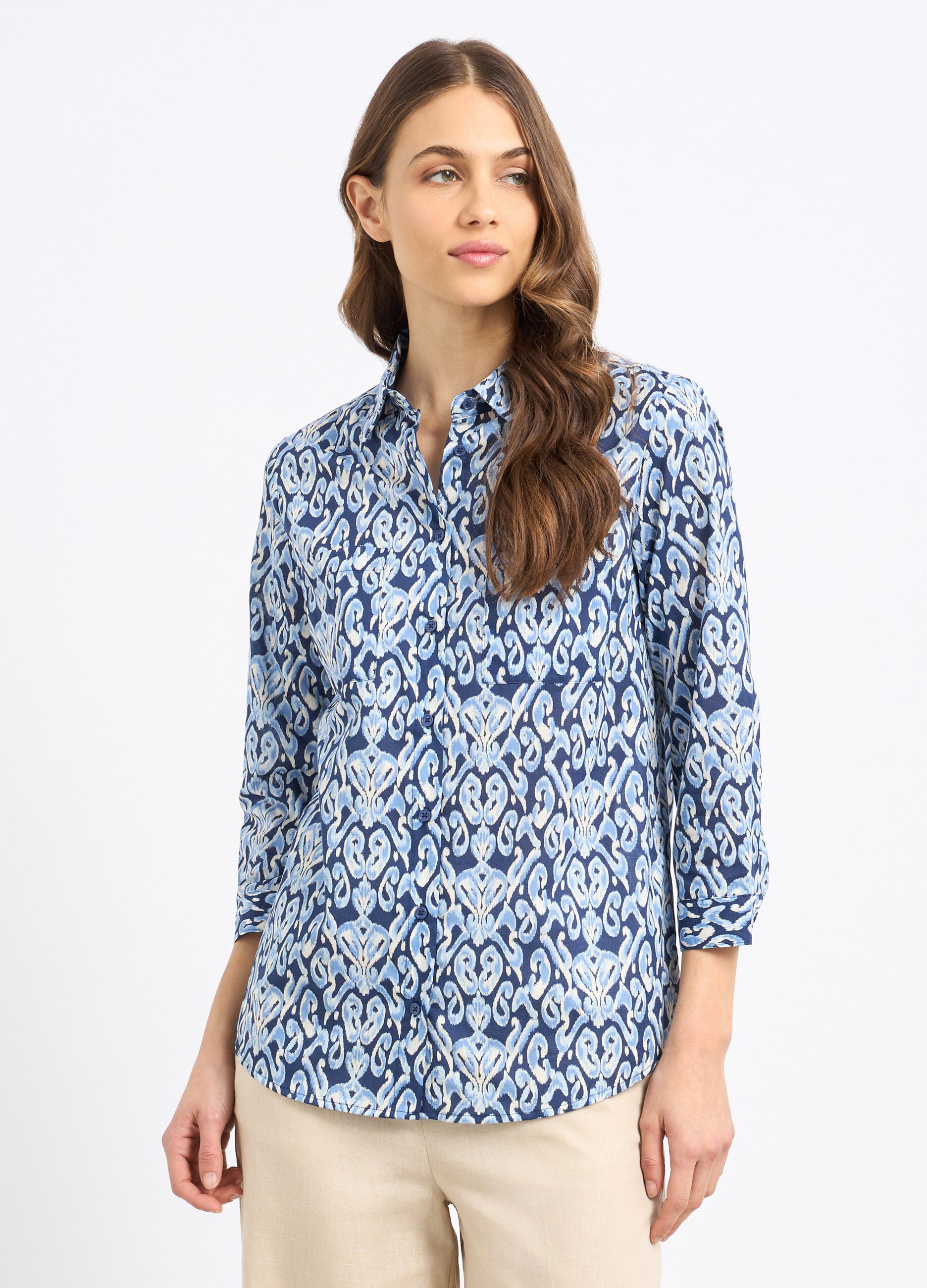 Camicia in puro cotone bio donna_0