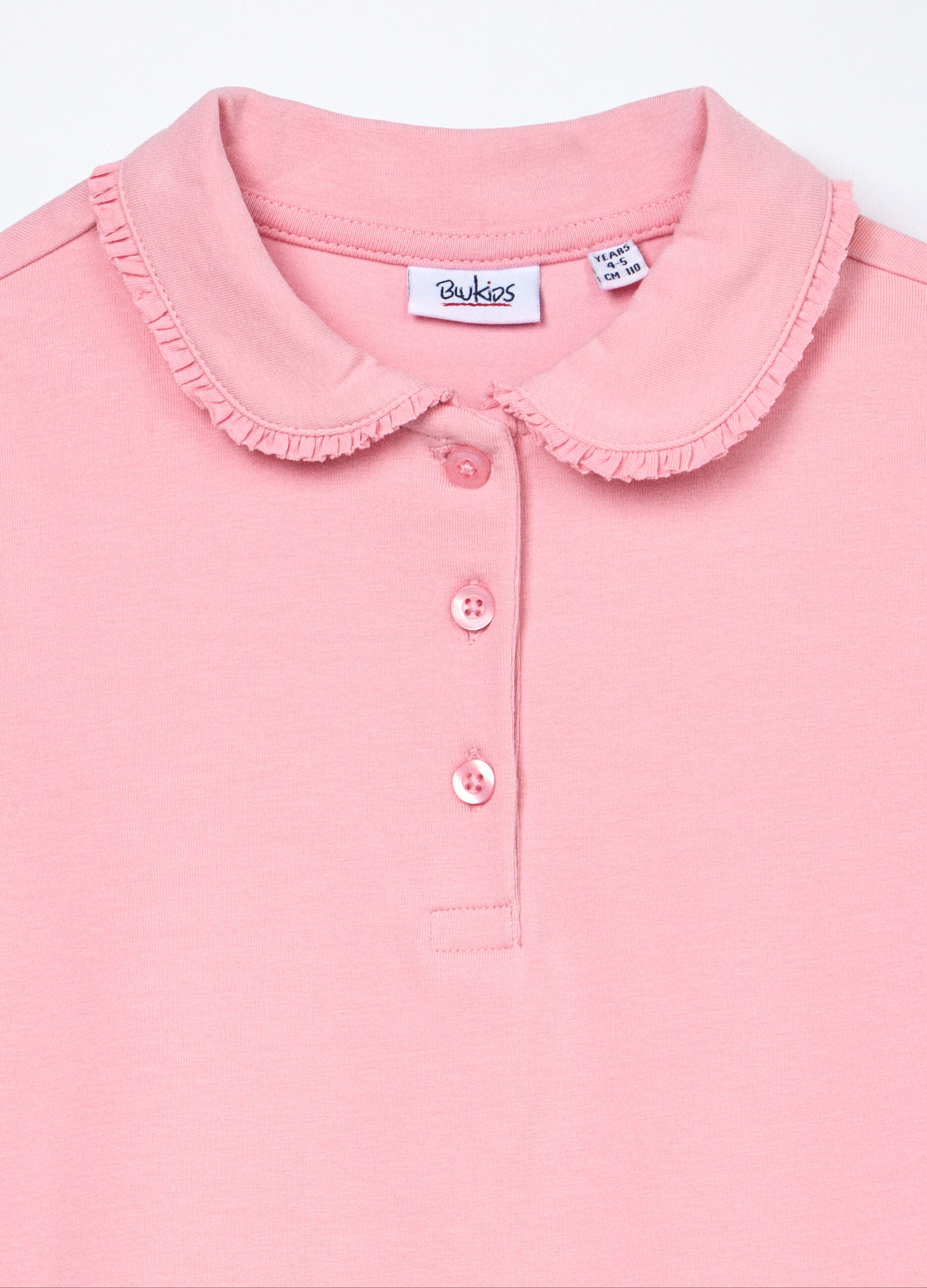 Polo a maniche lunghe in cotone stretch bambina_2