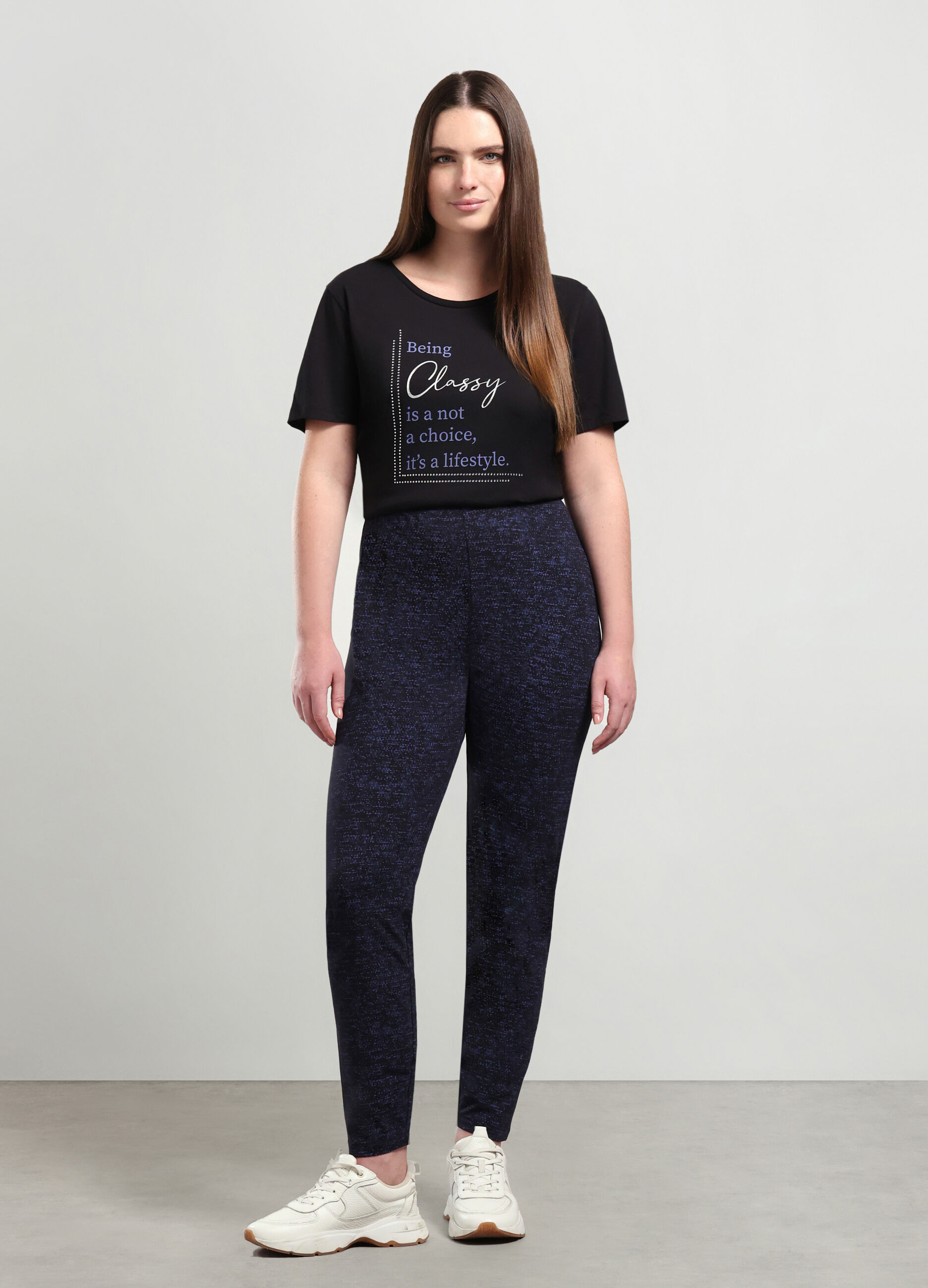 Leggings in cotone stretch donna curvy_0