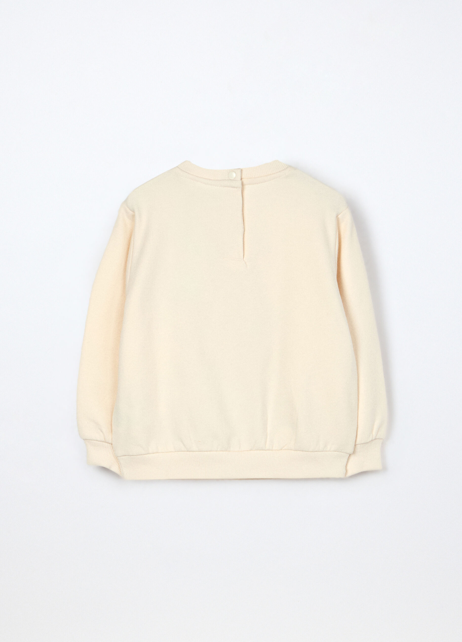 Felpa in cotone fleece stretch neonata_1
