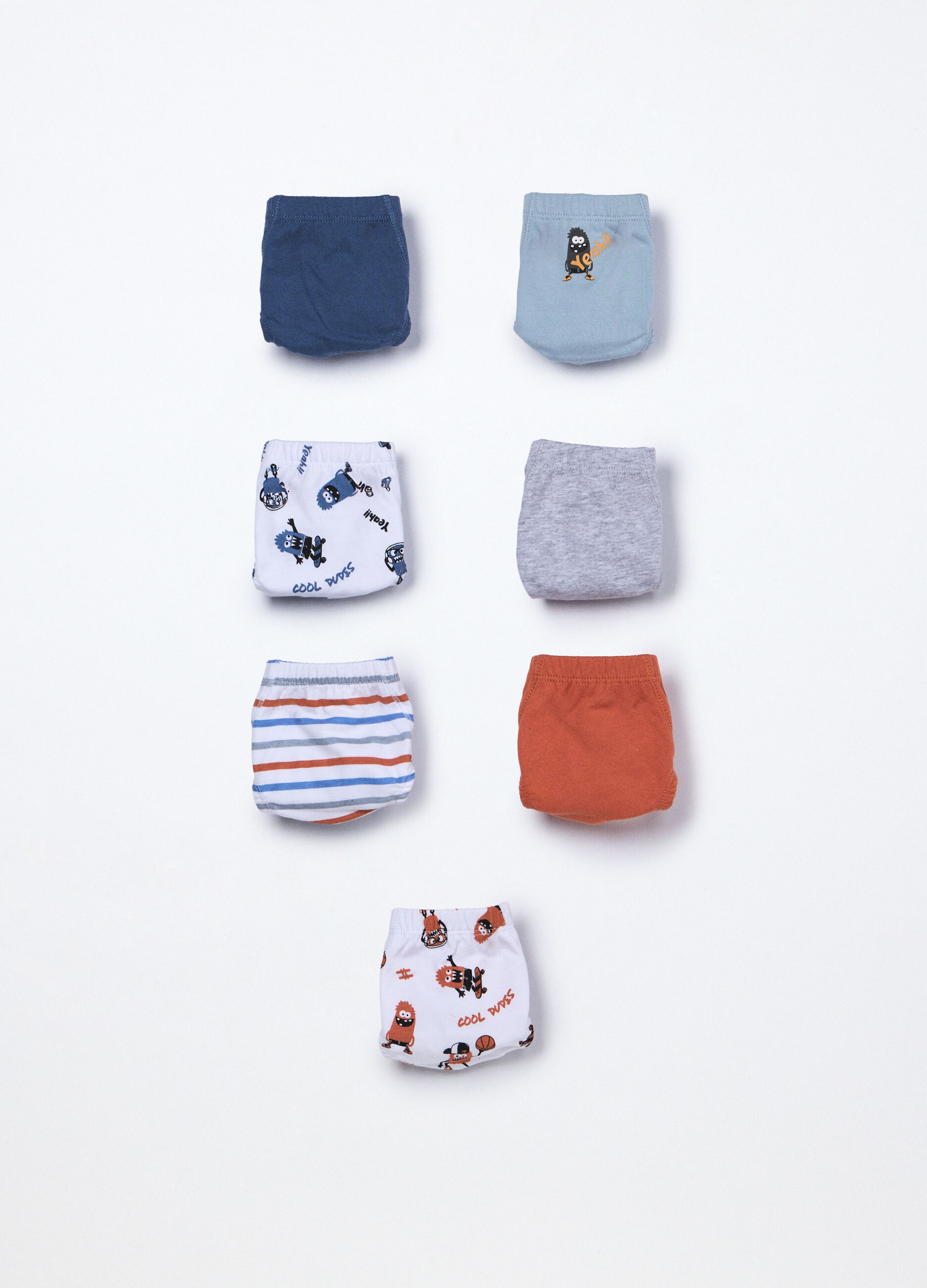 Pack 7 slip in jersey di puro cotone bambino_0