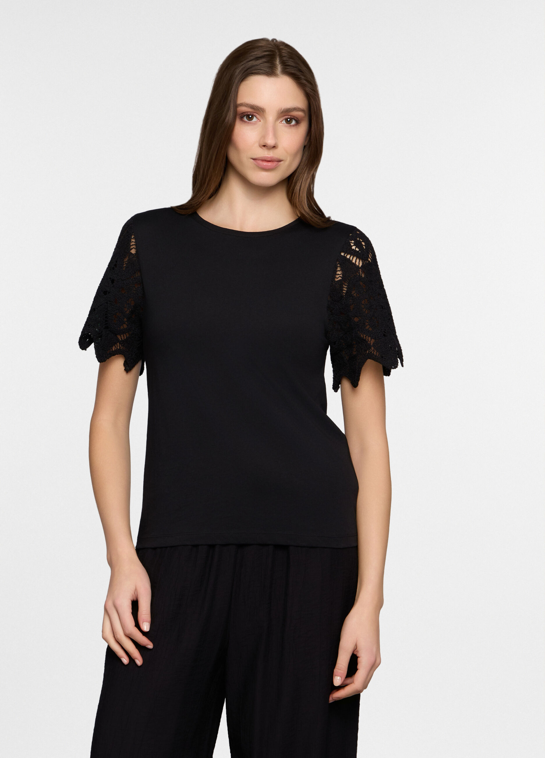T-shirt girocollo donna _0