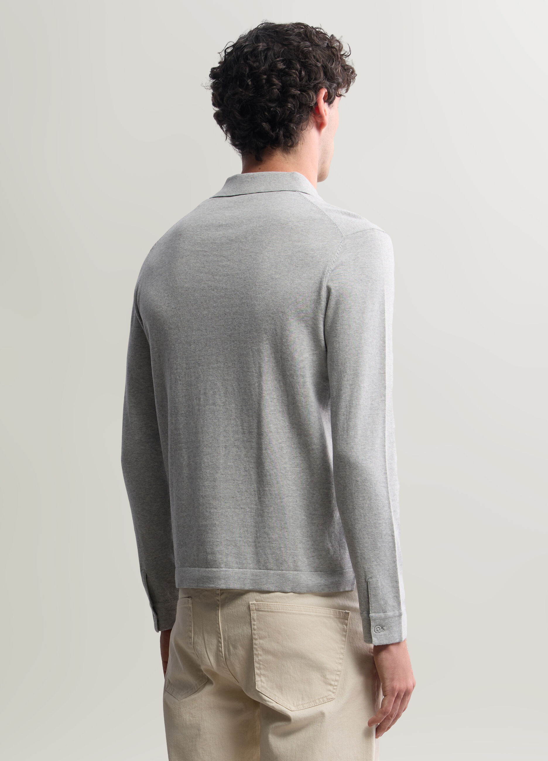 Polo a maniche lunghe in maglia uomo