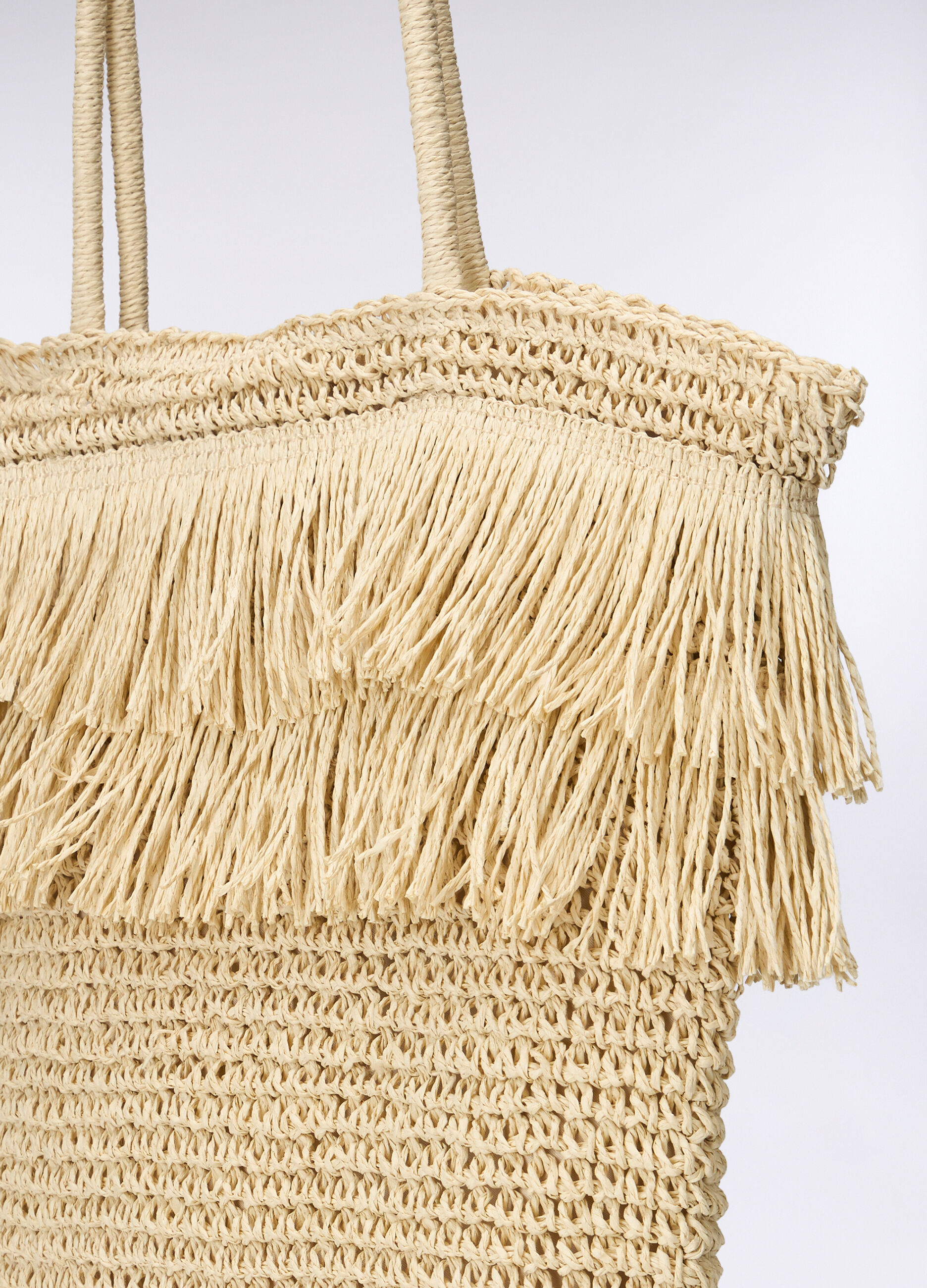 Borsa mare a spalla in carta tessile donna_2