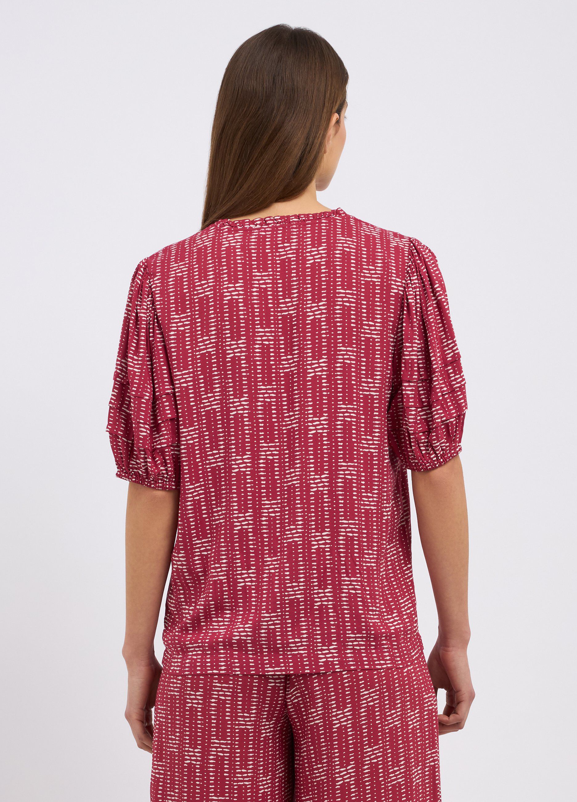 Blusa in pura viscosa con stampa donna_1