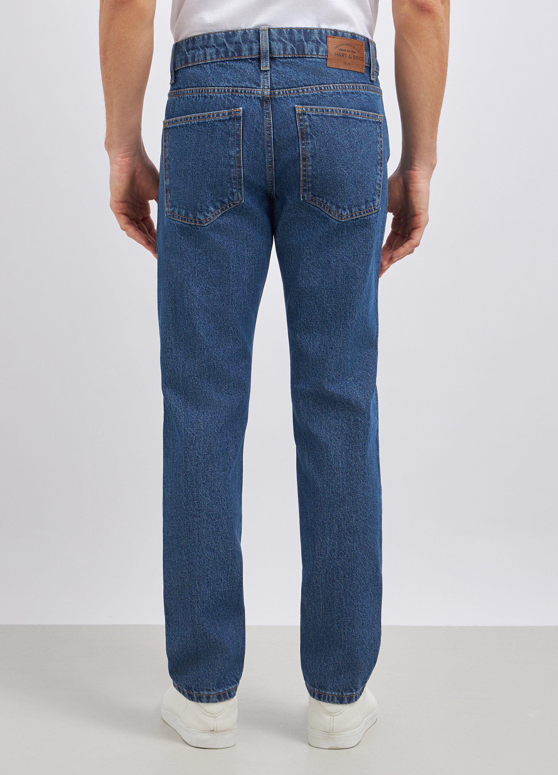 Jeans modello 5 tasche in puro cotone uomo_2