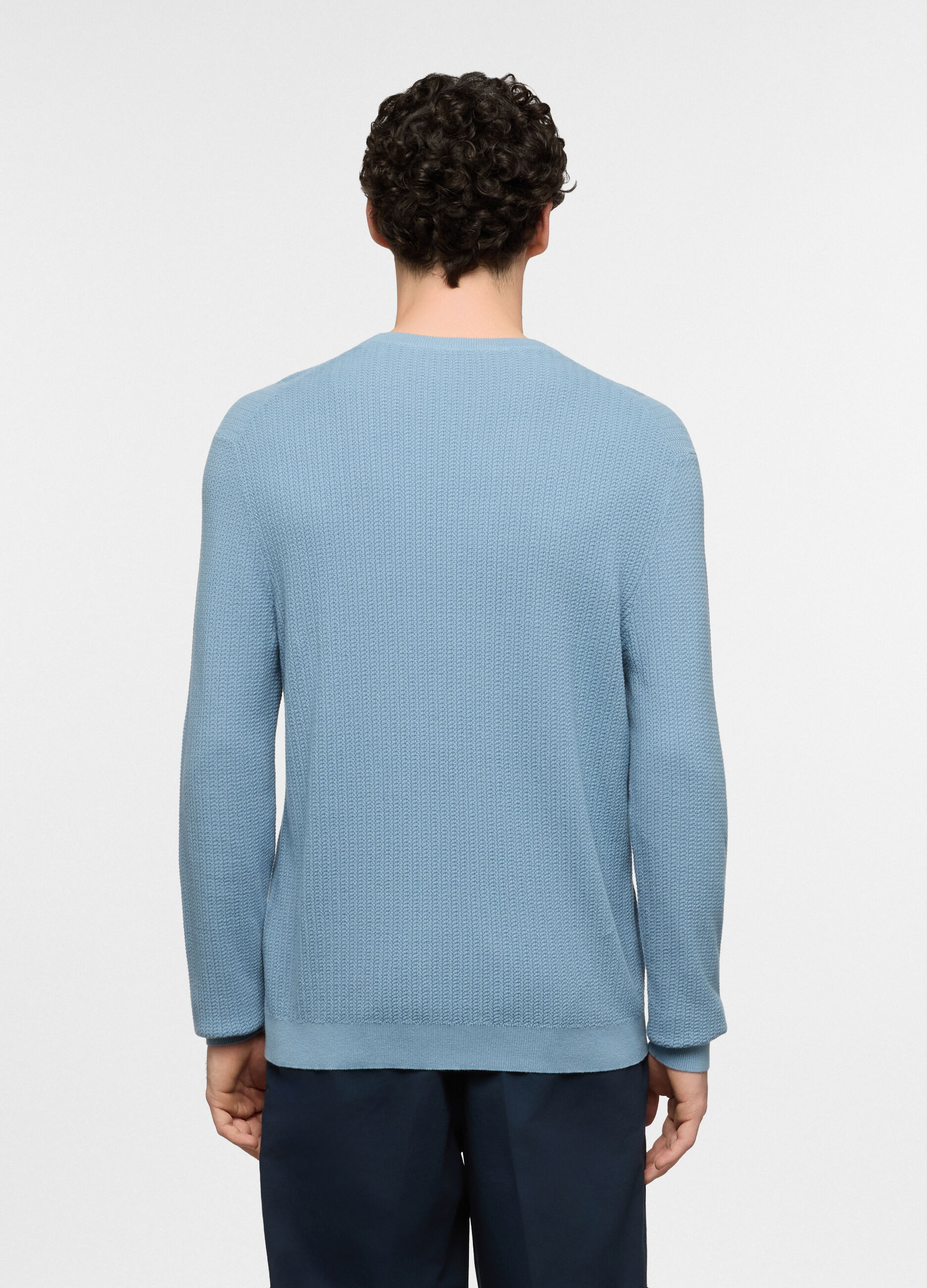 Maglione girocollo in cotone uomo_1
