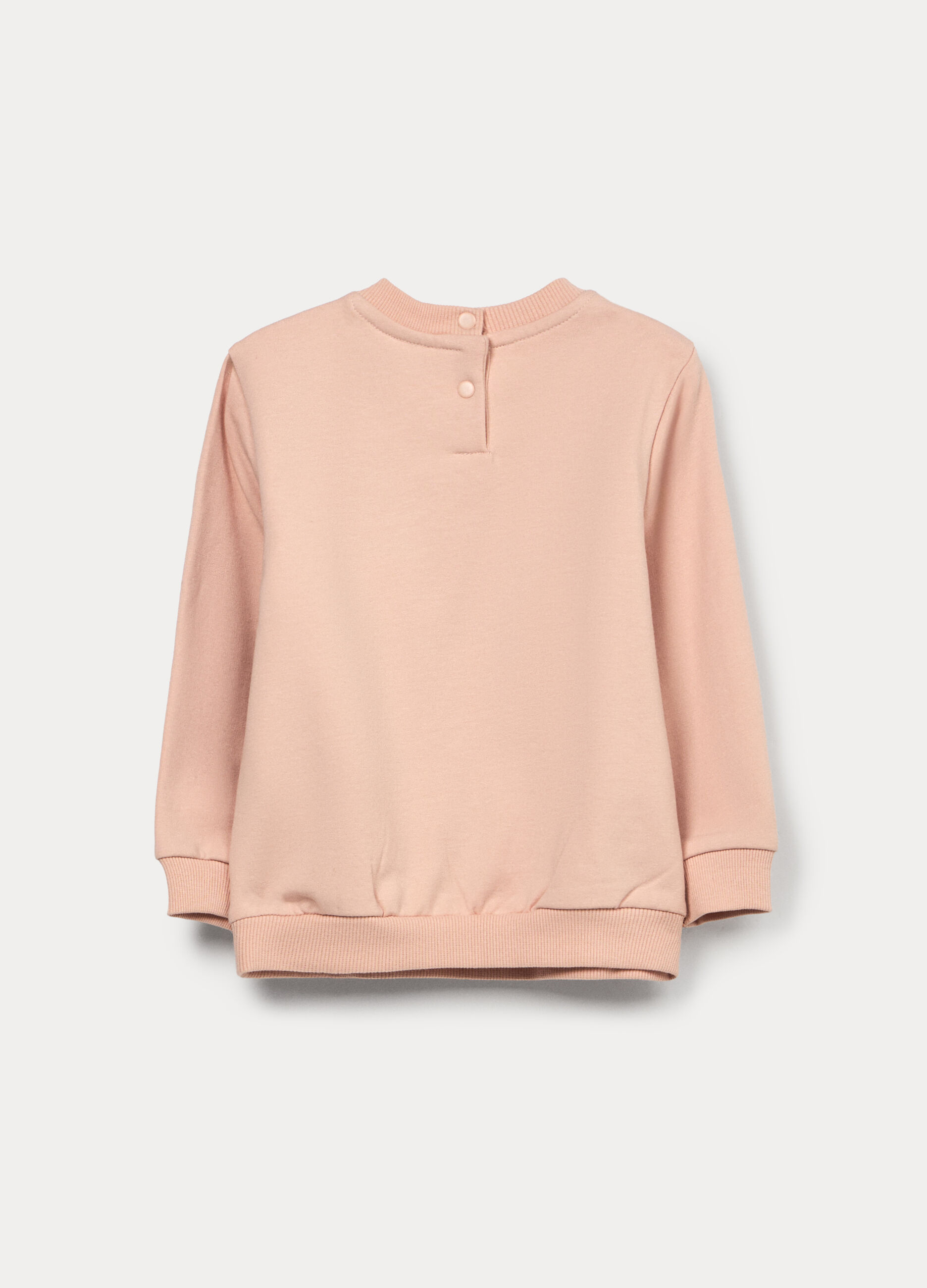 Felpa girocollo in french terry di cotone stretch bimba_1