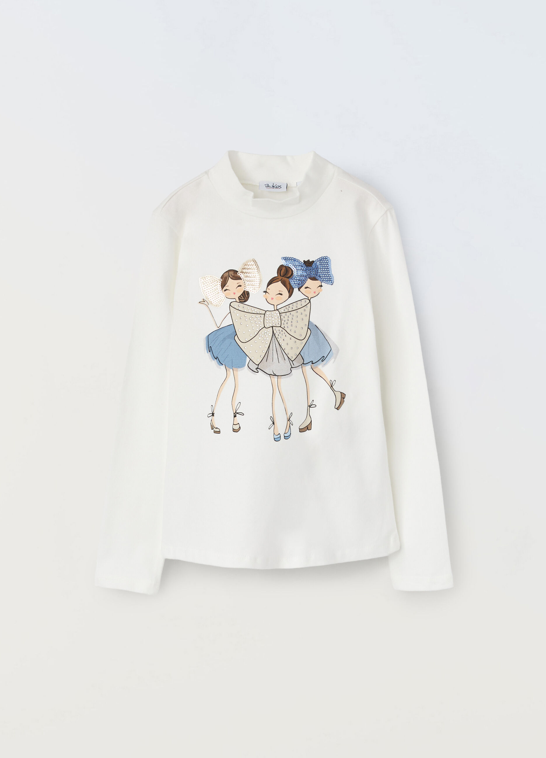 T-shirt in cotone stretch bambina_0