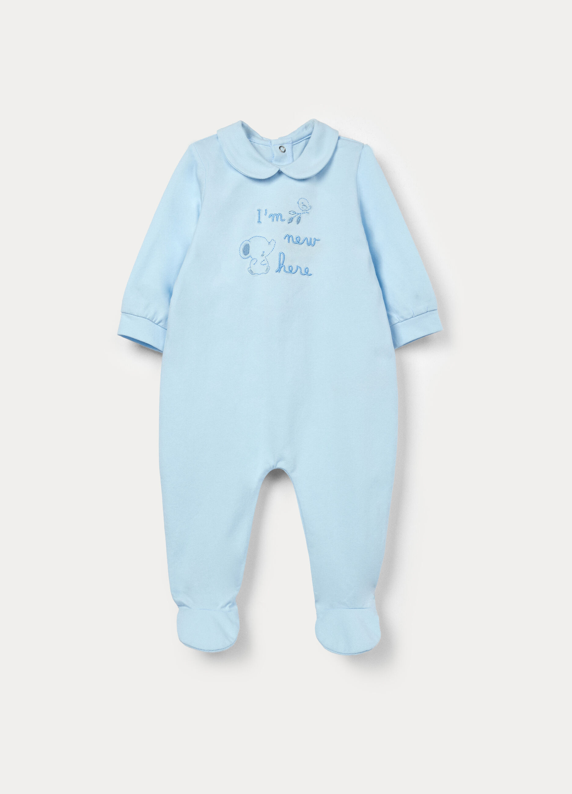 Tutina in jersey di cotone stretch neonata_0