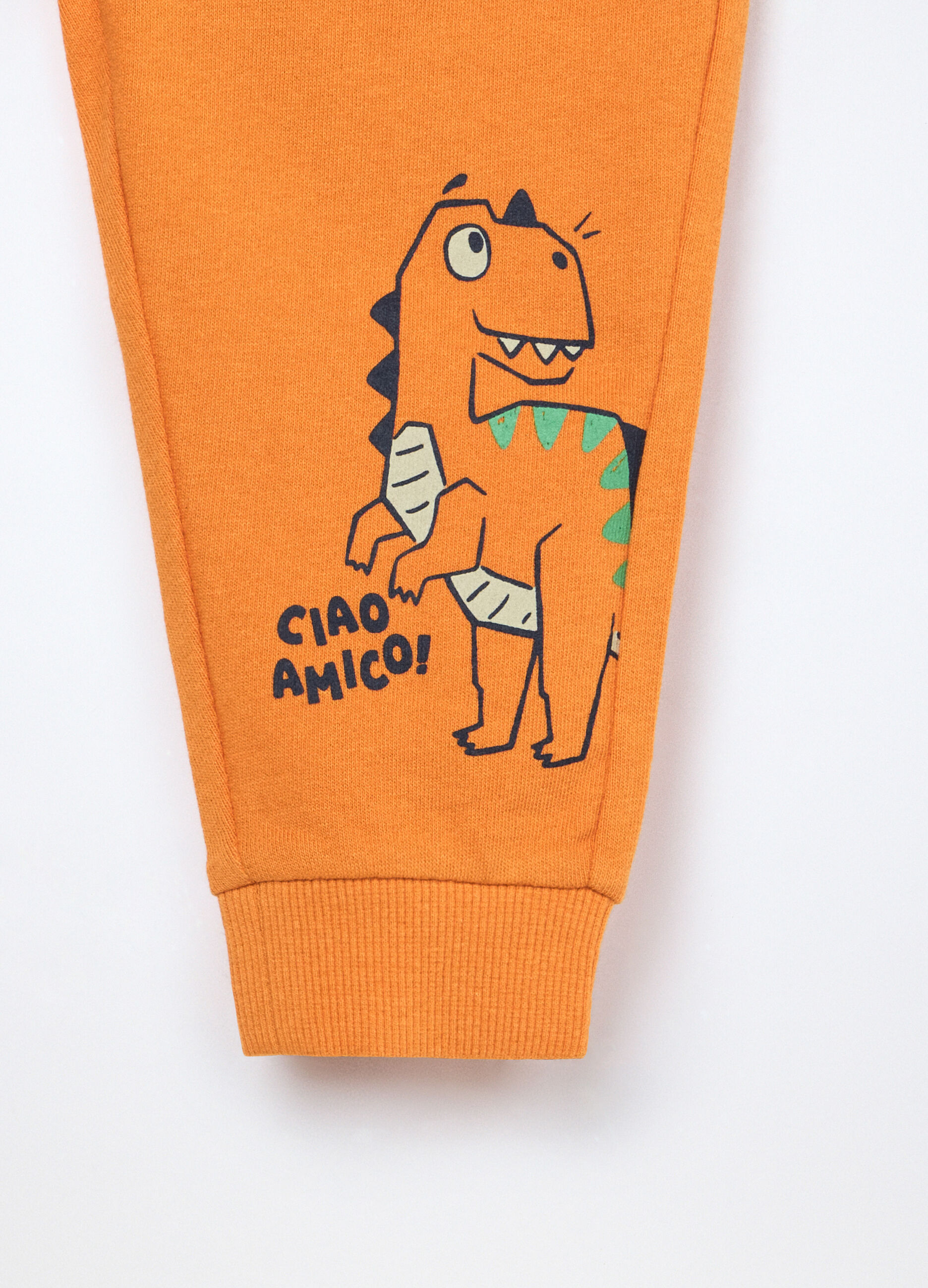 Jogger in french terry di puro cotone neonato_2