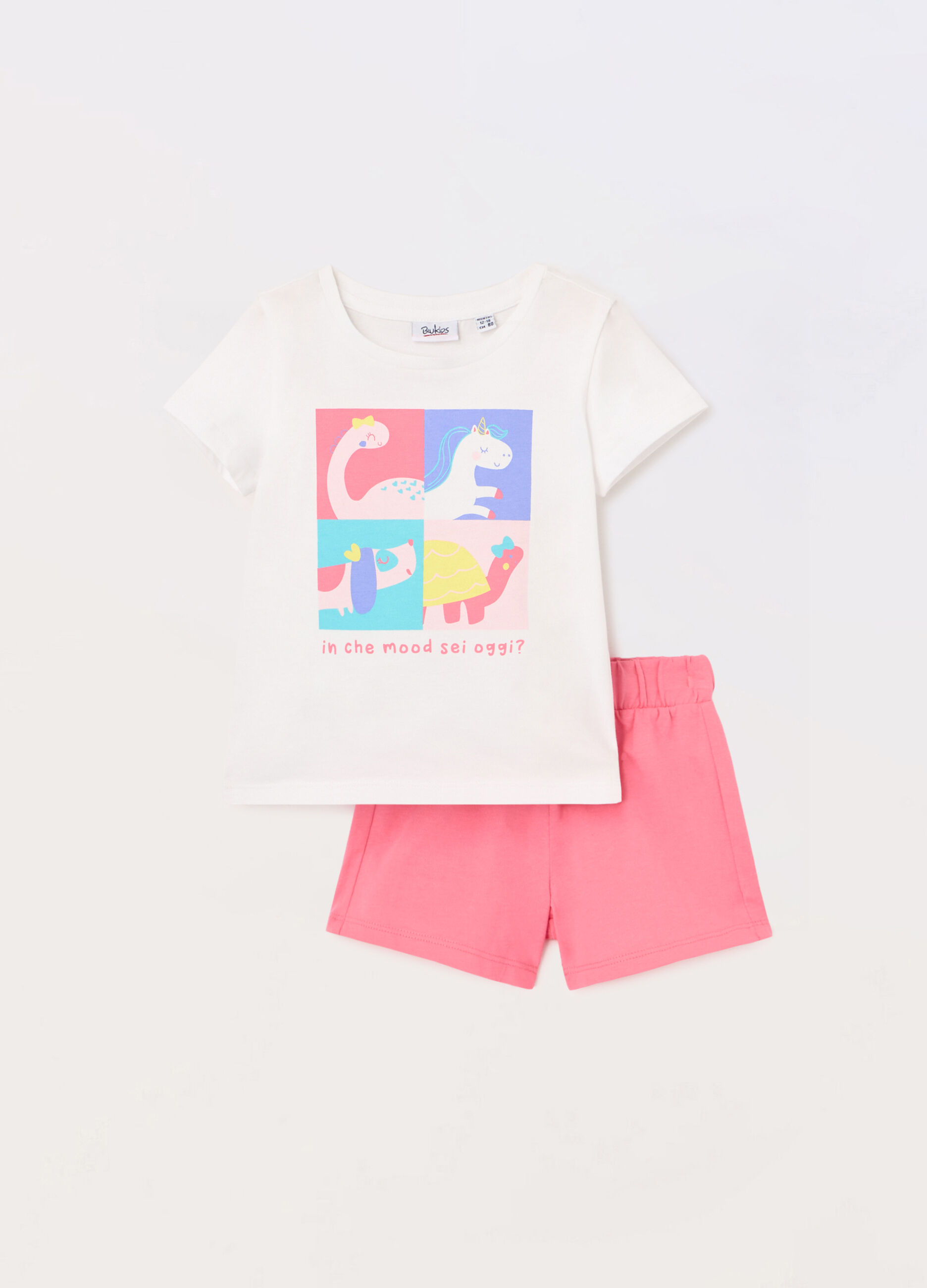 Jogging set in jersey di puro cotone neonata_0