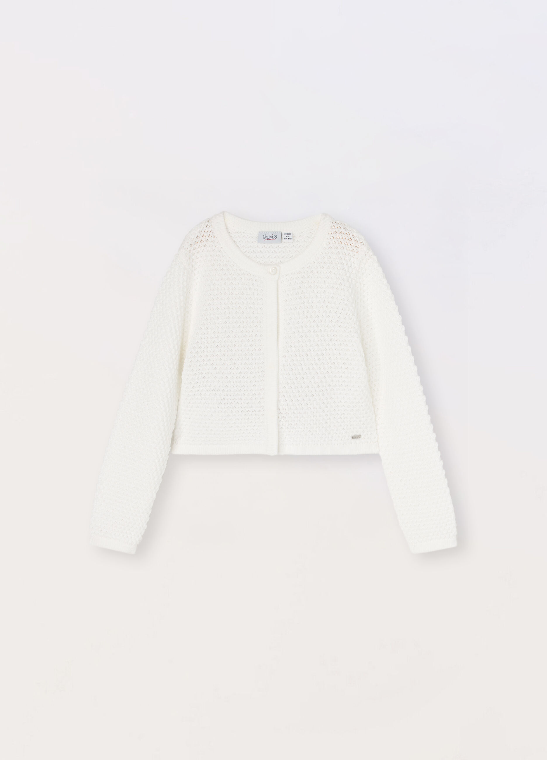 Cardigan tricot in cotone bambina_0