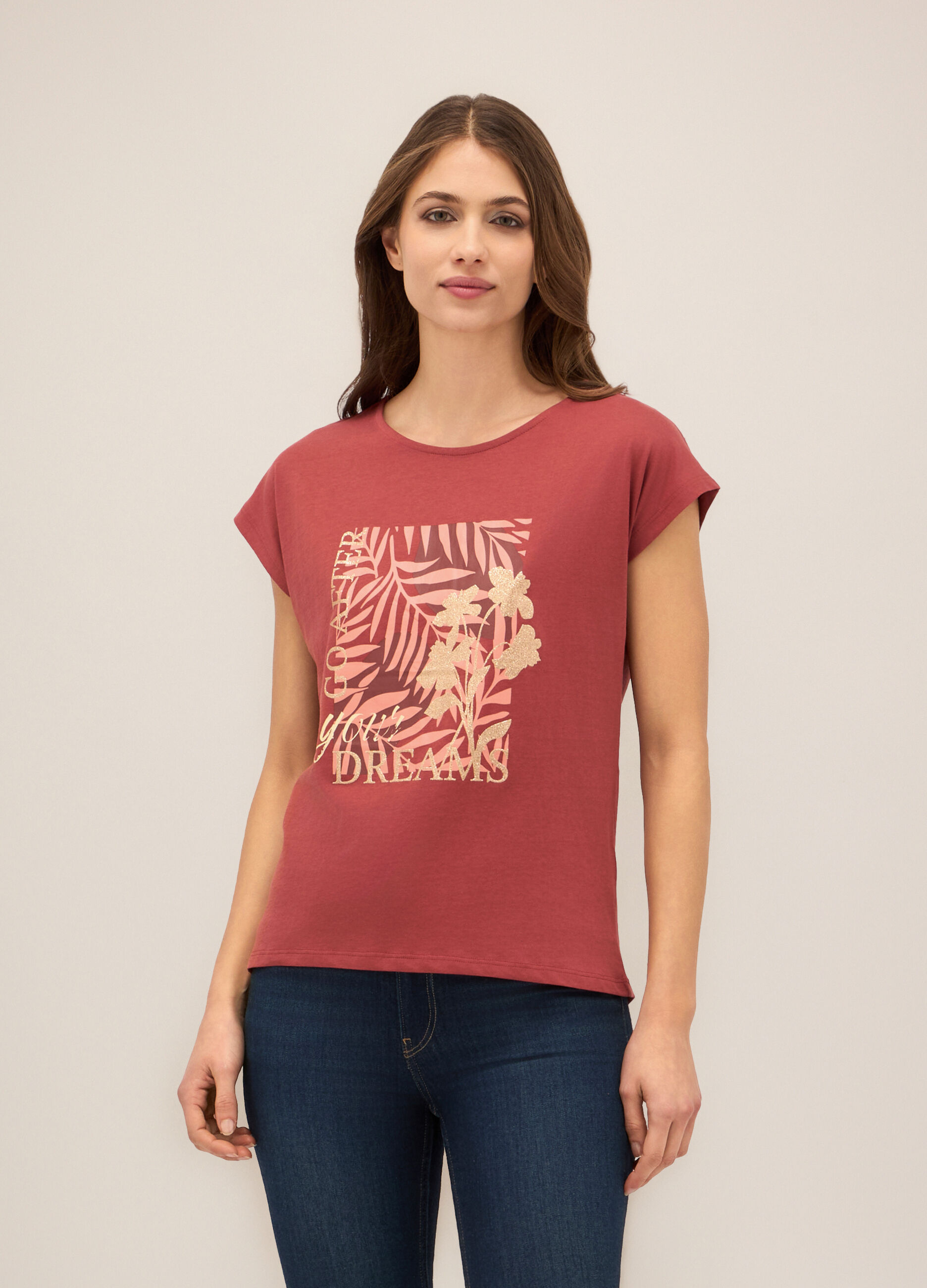 T-shirt in puro cotone donna_0