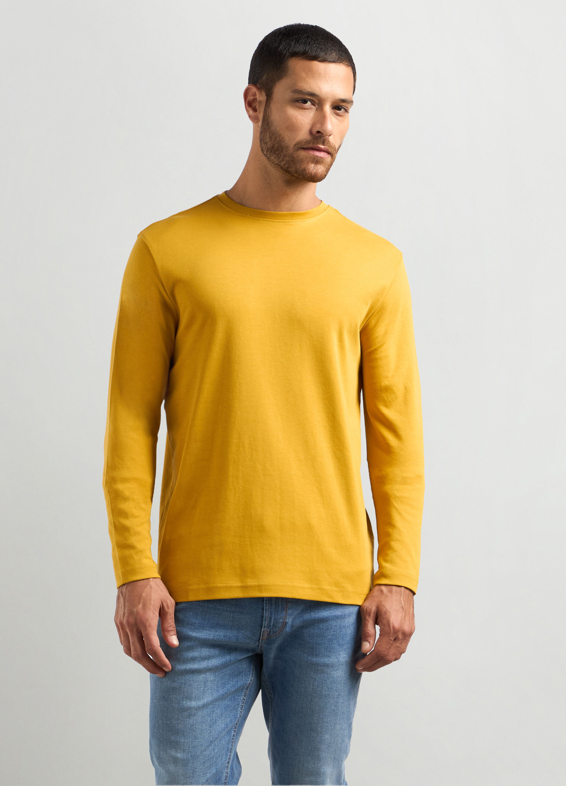 T-shirt a manica lunga in puro cotone_0