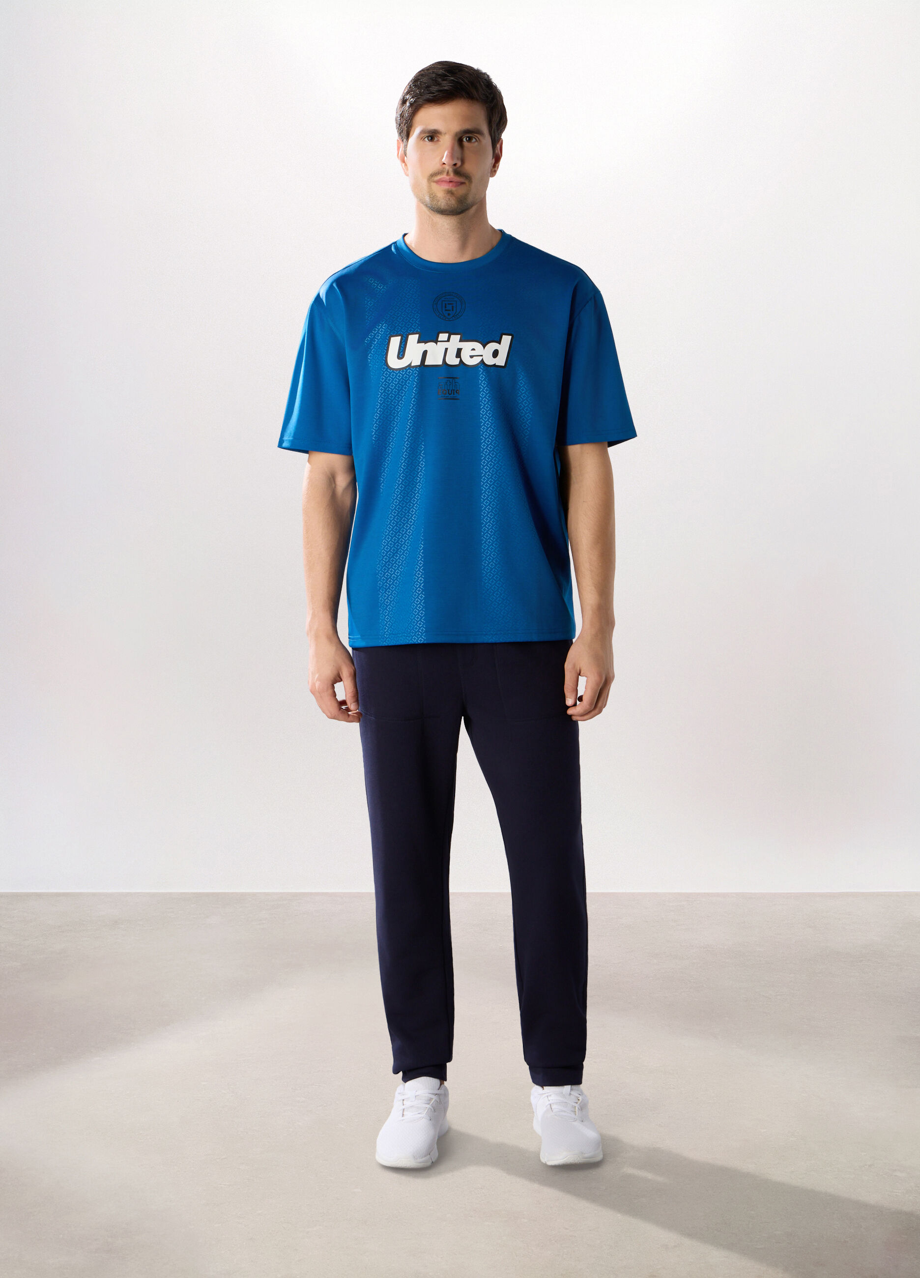 Jogger in felpa misto cotone uomo_0