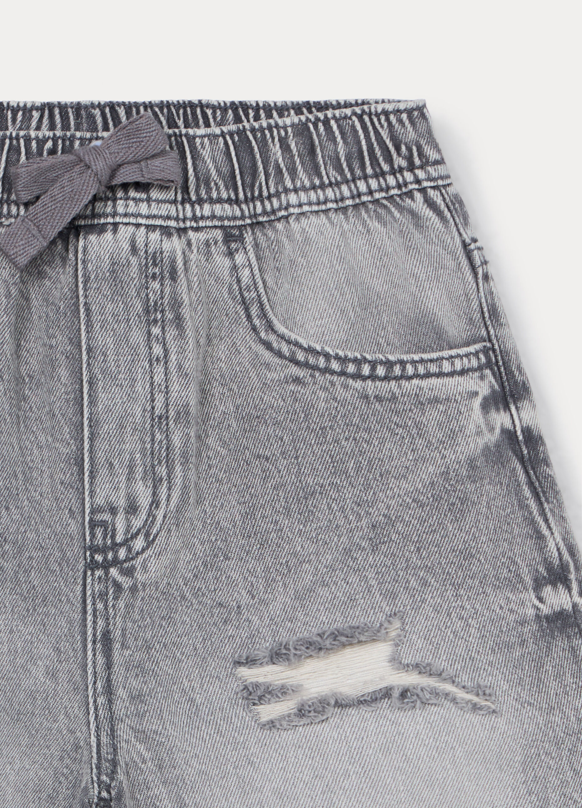 Shorts regular fit in denim ripped ragazzo_2