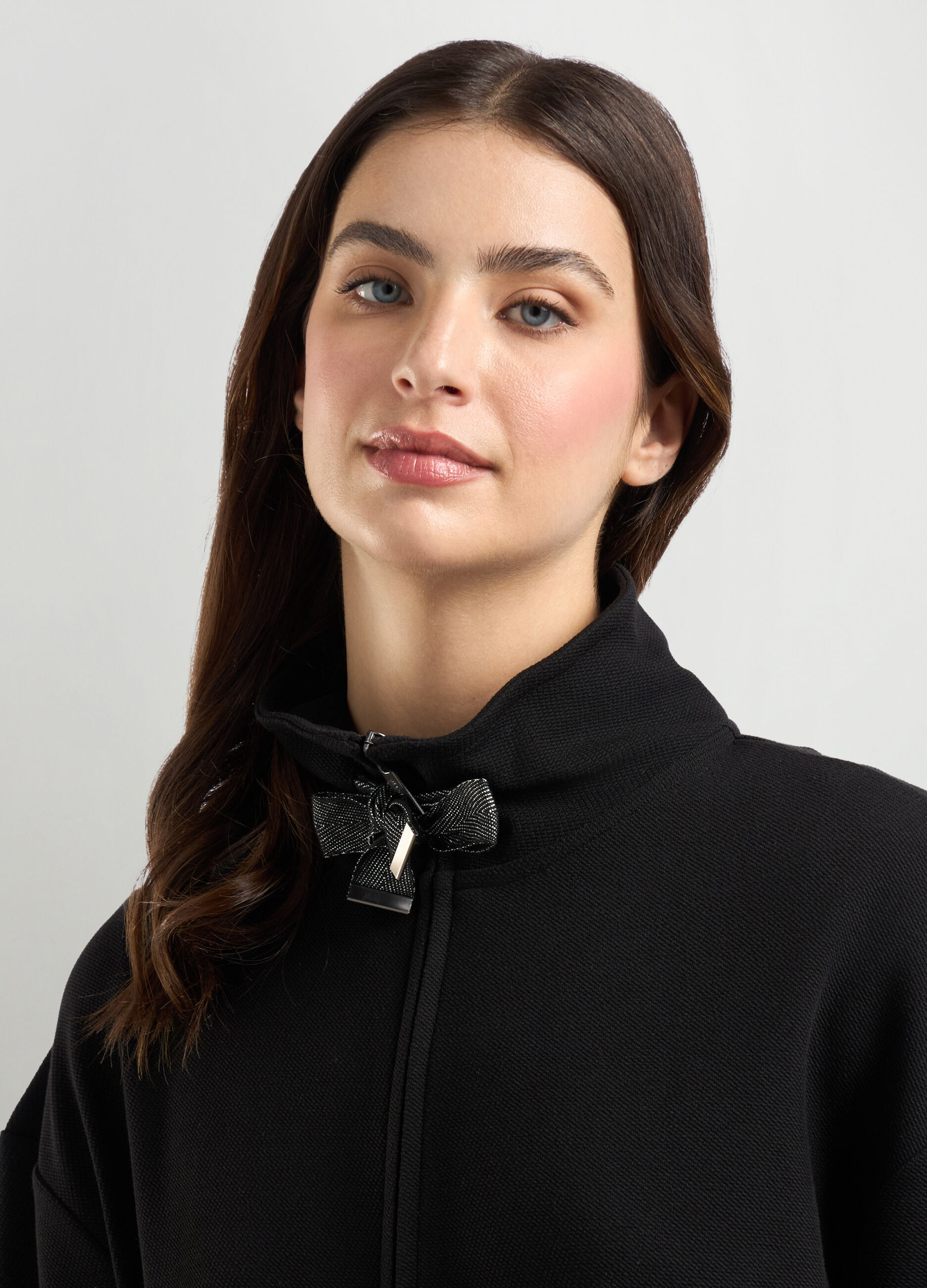 Felpa piquet misto viscosa stretch donna_2