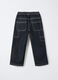 Jogger in denim misto cotone Wide Leg bambino_1