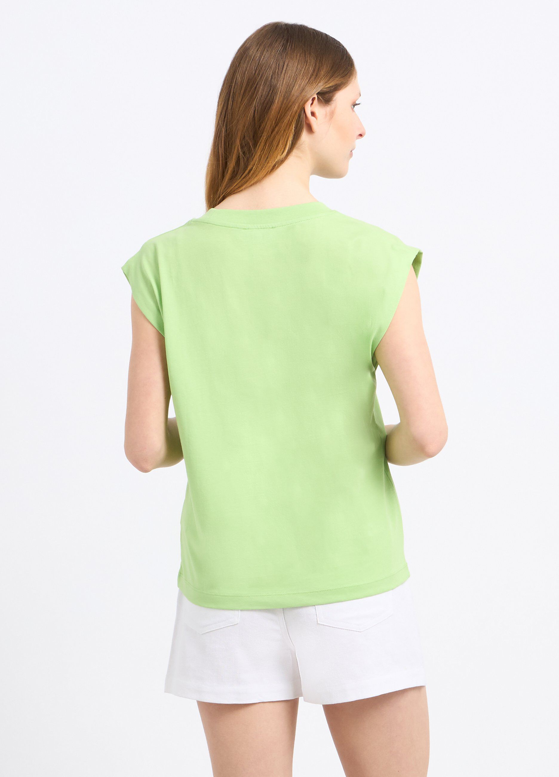 T-shirt in puro cotone con stampa donna_1
