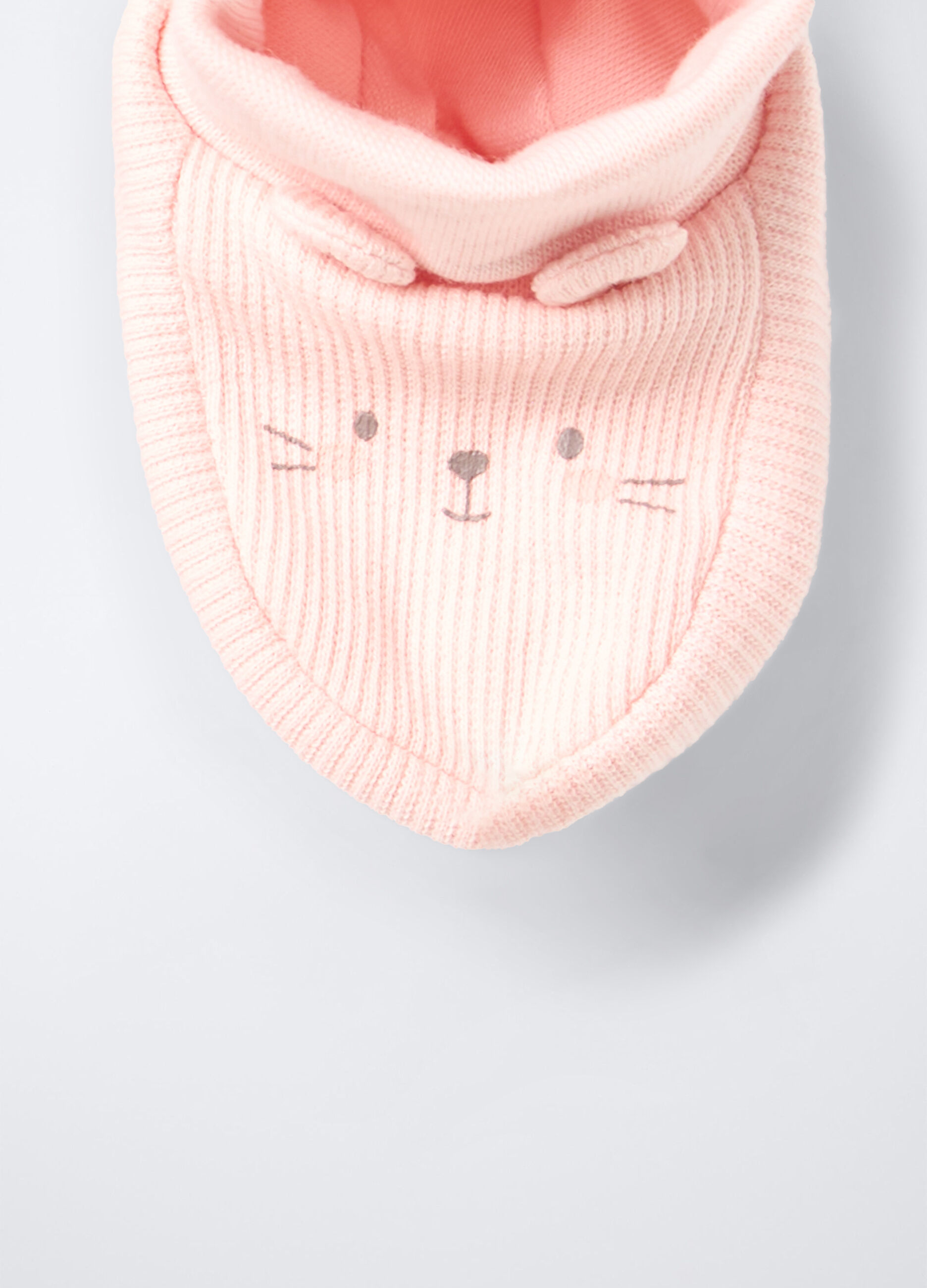 Set berretto + scarpine in costina di puro cotone neonata