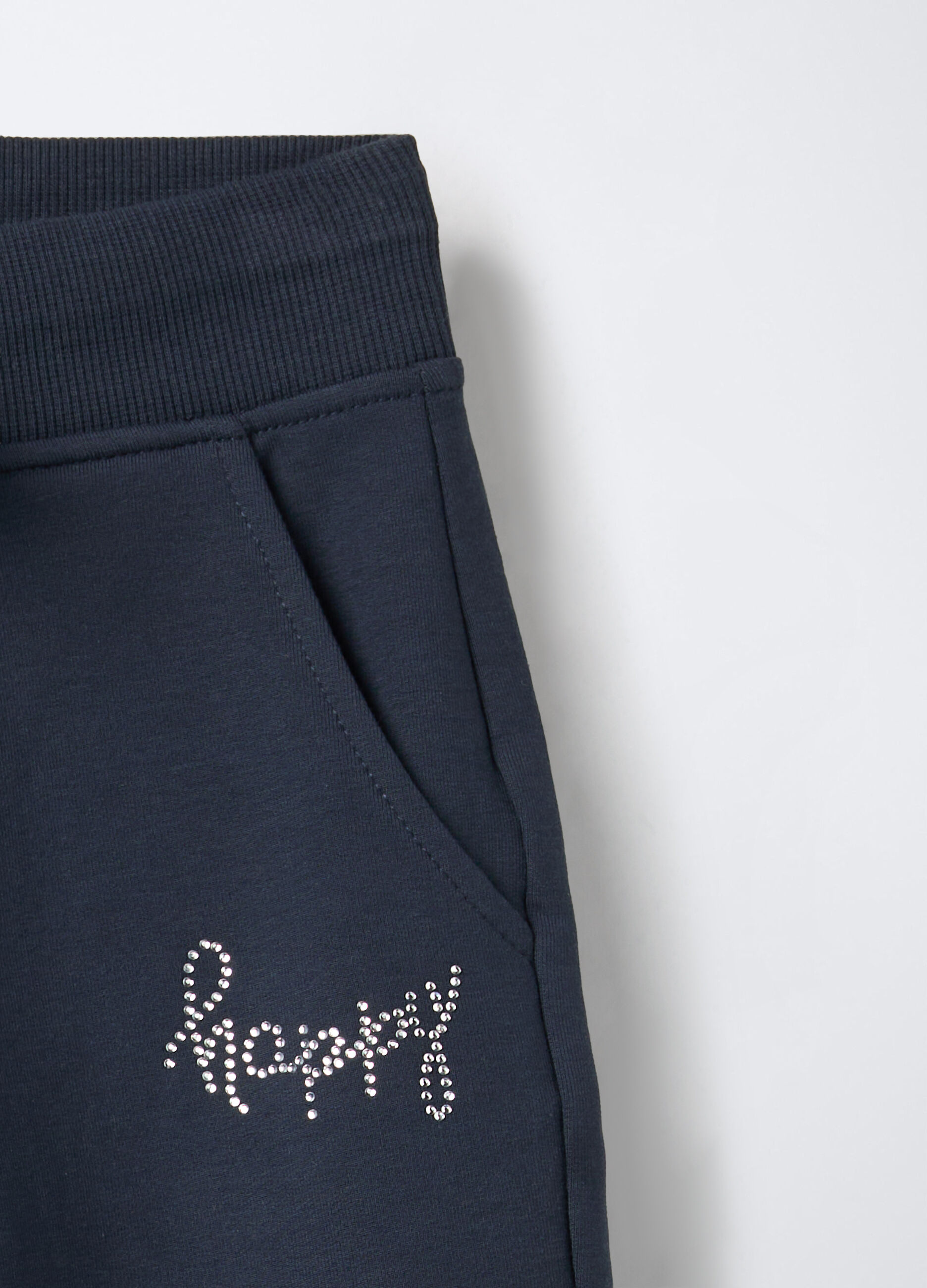 Jogger in cotone garzato stretch Fit Regular bambina_2